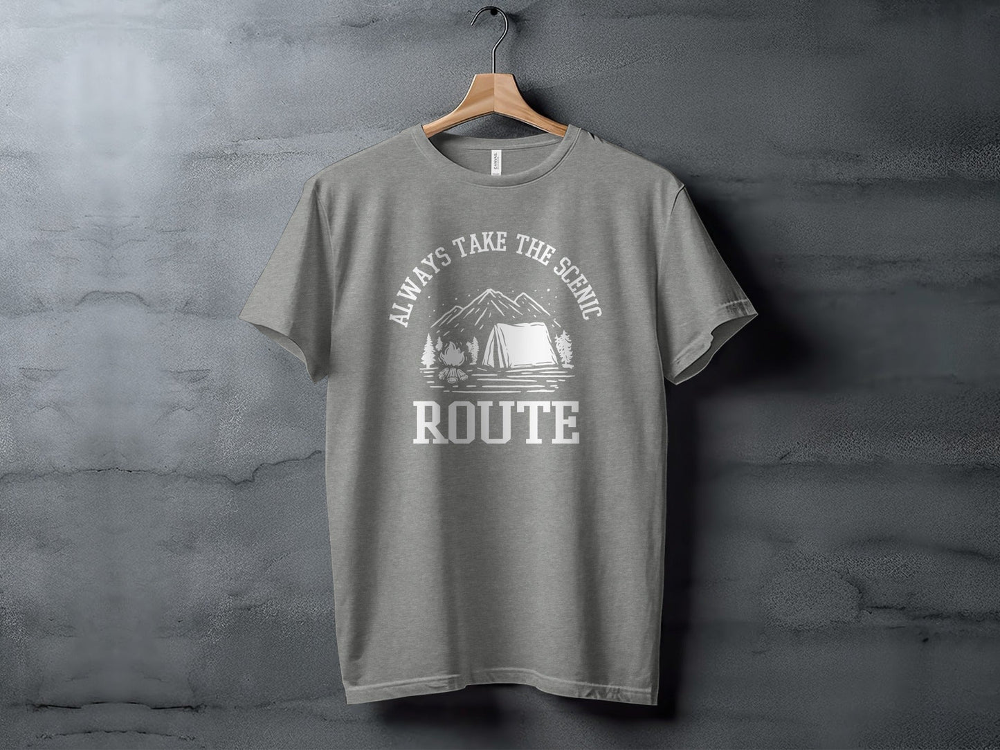 Always Take The Scenic Route Camping Adventure T-Shirt