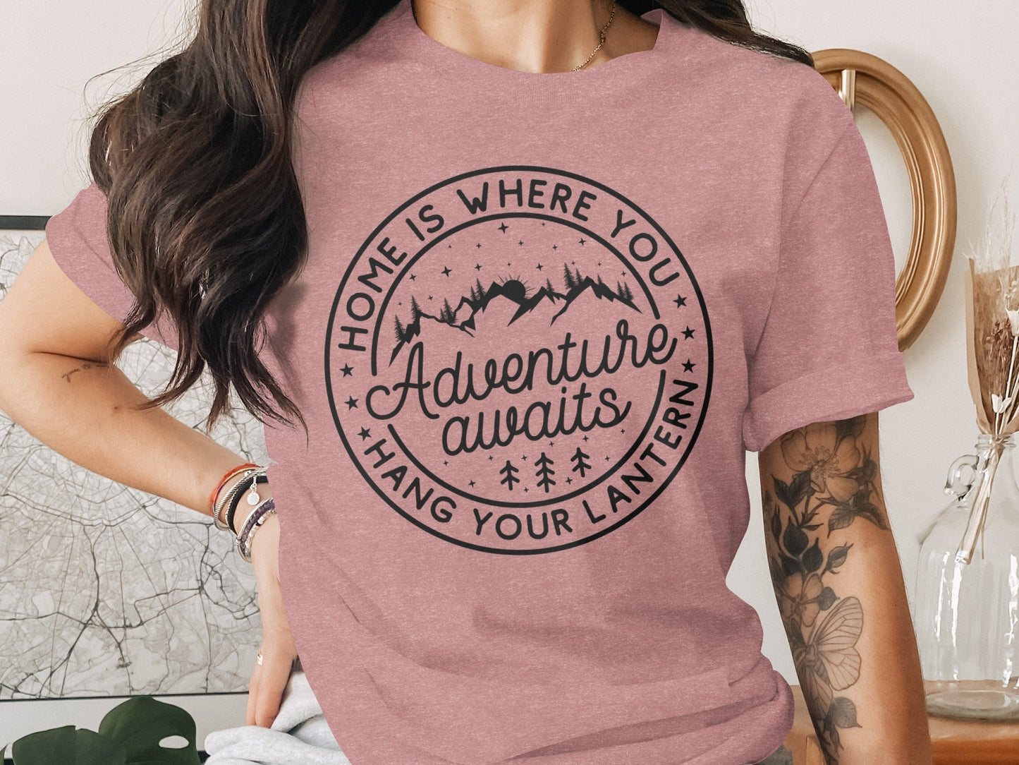Home Is Where You Hang Your Lantern Adventure Awaits T-Shirt