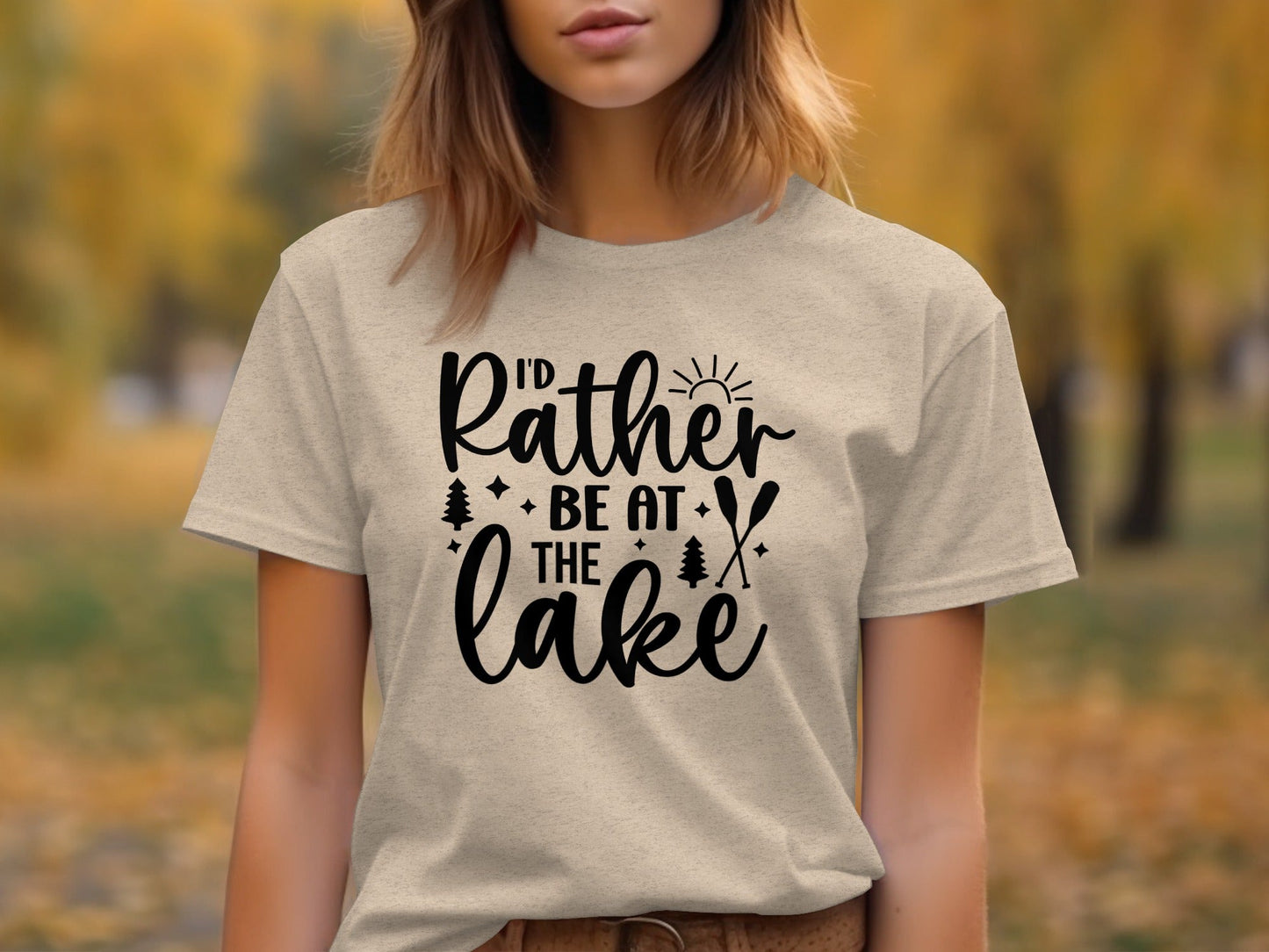 I'd Rather Be At The Lake Summer Holiday Gift T-Shirt