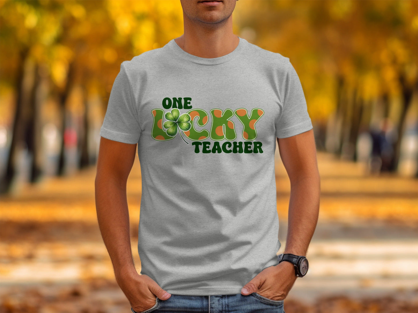 One Lucky Teacher T-Shirts, St Patricks Day Teacher Shirts, Shamrock T-Shirts, Teacher Gifts, Teacher Appreciate T-Shirts, Gifts for Teacher