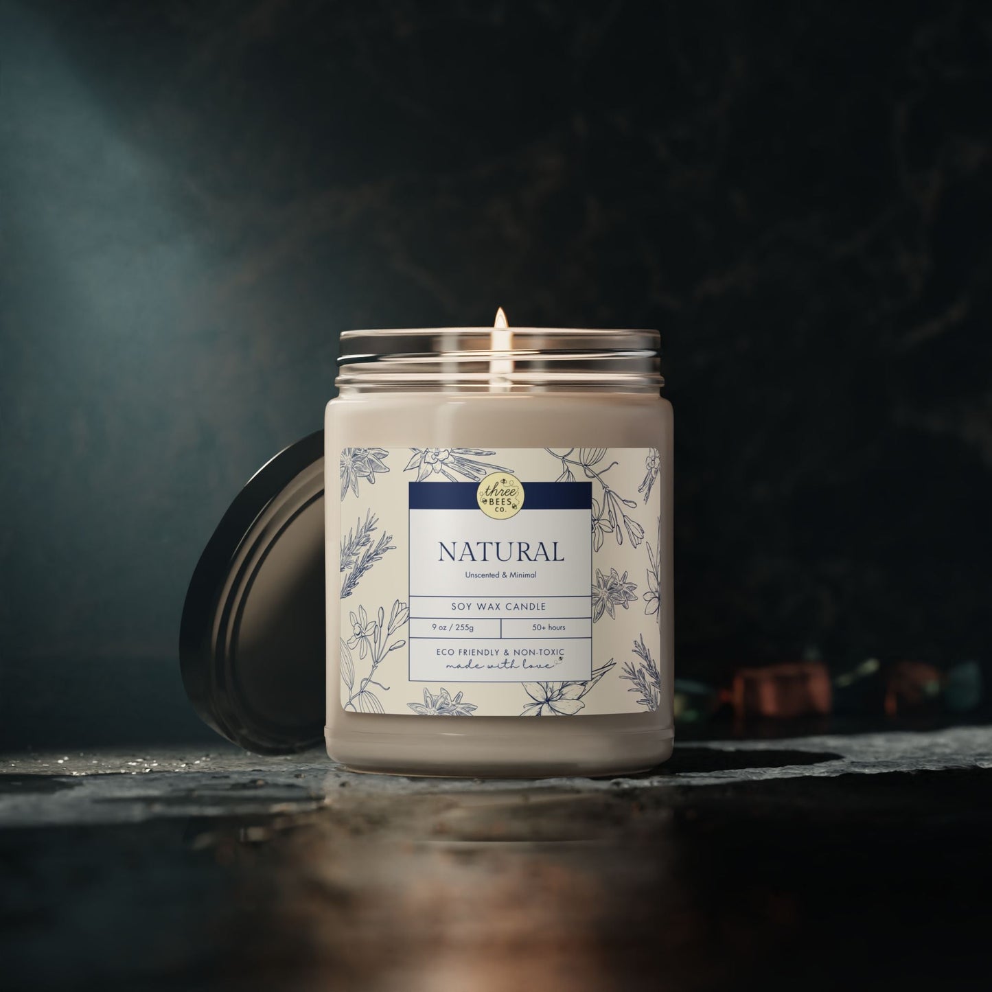 Three Bees Scented Soy Candle - 9oz