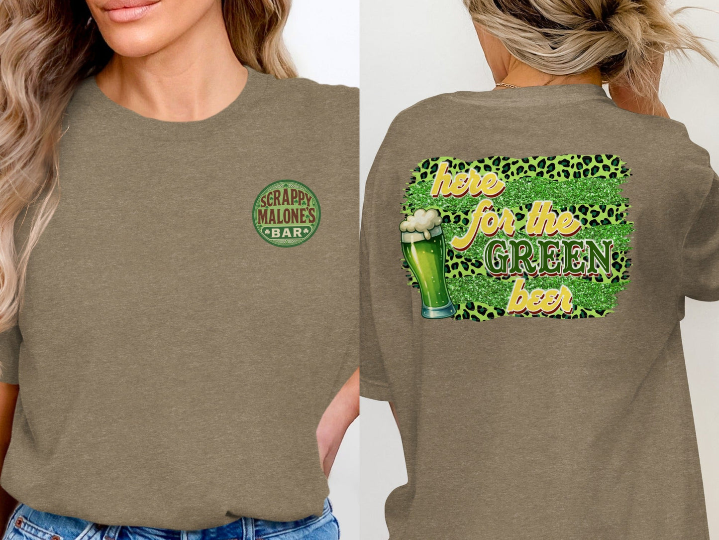 Scrappy Malone's Bar, Irish Pub Design, Clover Shamrock Graphic, Vintage Style Sign, Retro Bar Logo, Gift Idea, St Patrick's Day
