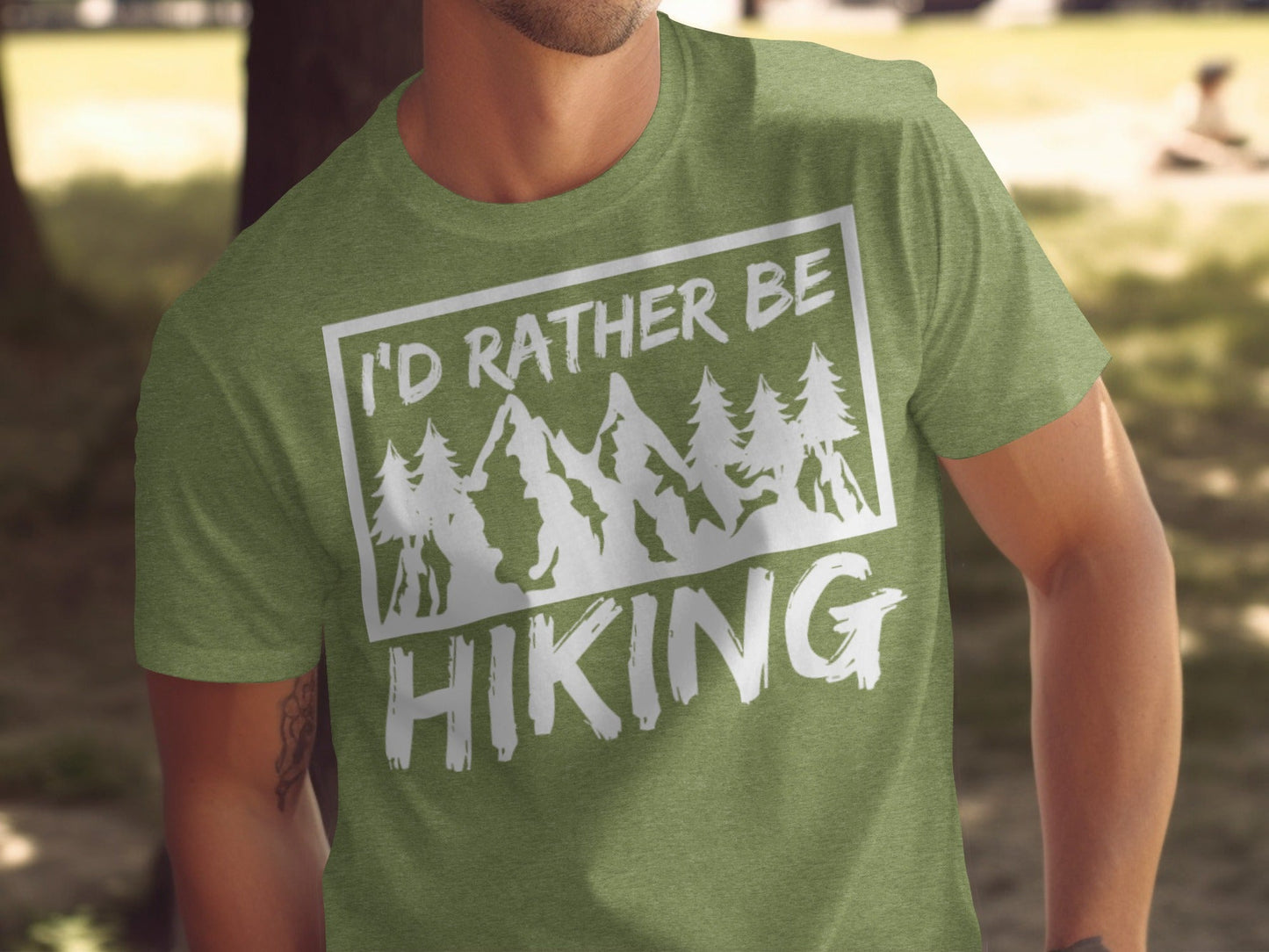 I would rather be Hiking outdoors Mountain T-Shirt