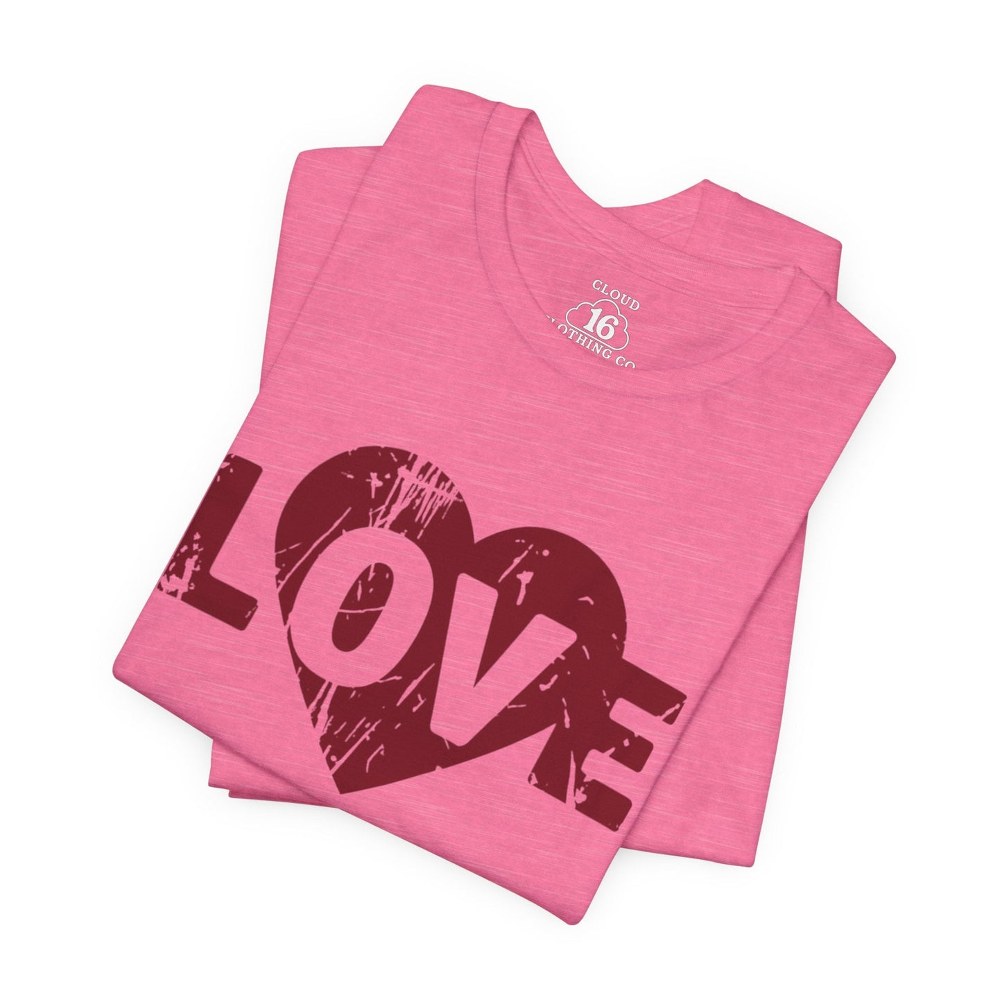 Love T-Shirt - Vintage Distressed Heart Graphic Tee - Romantic Couples Shirt