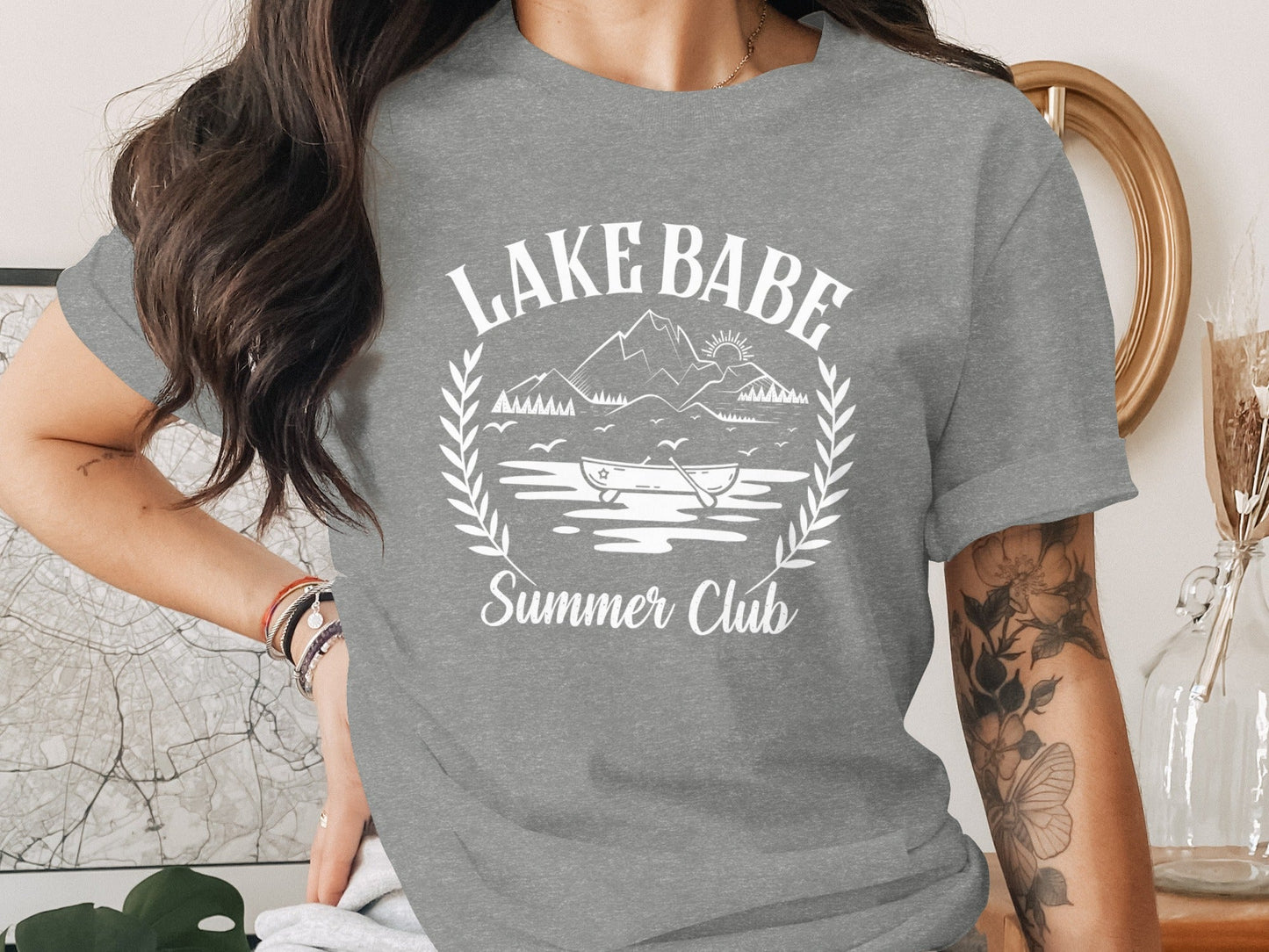 Lake Babe Summer Club with Mountain T-Shirt