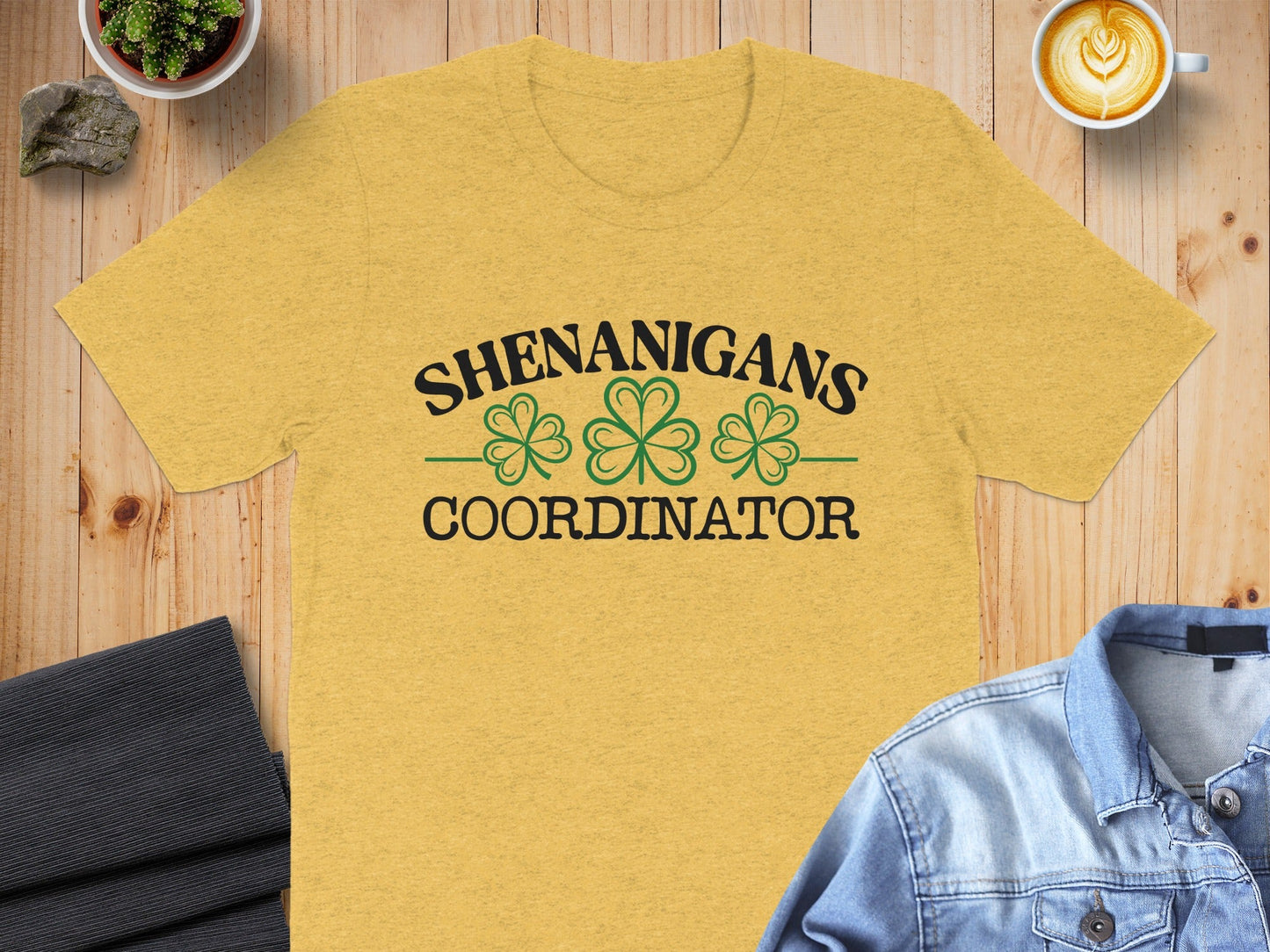 Shenanigans Coordinator With Shamrocks Design Funny T-Shirt