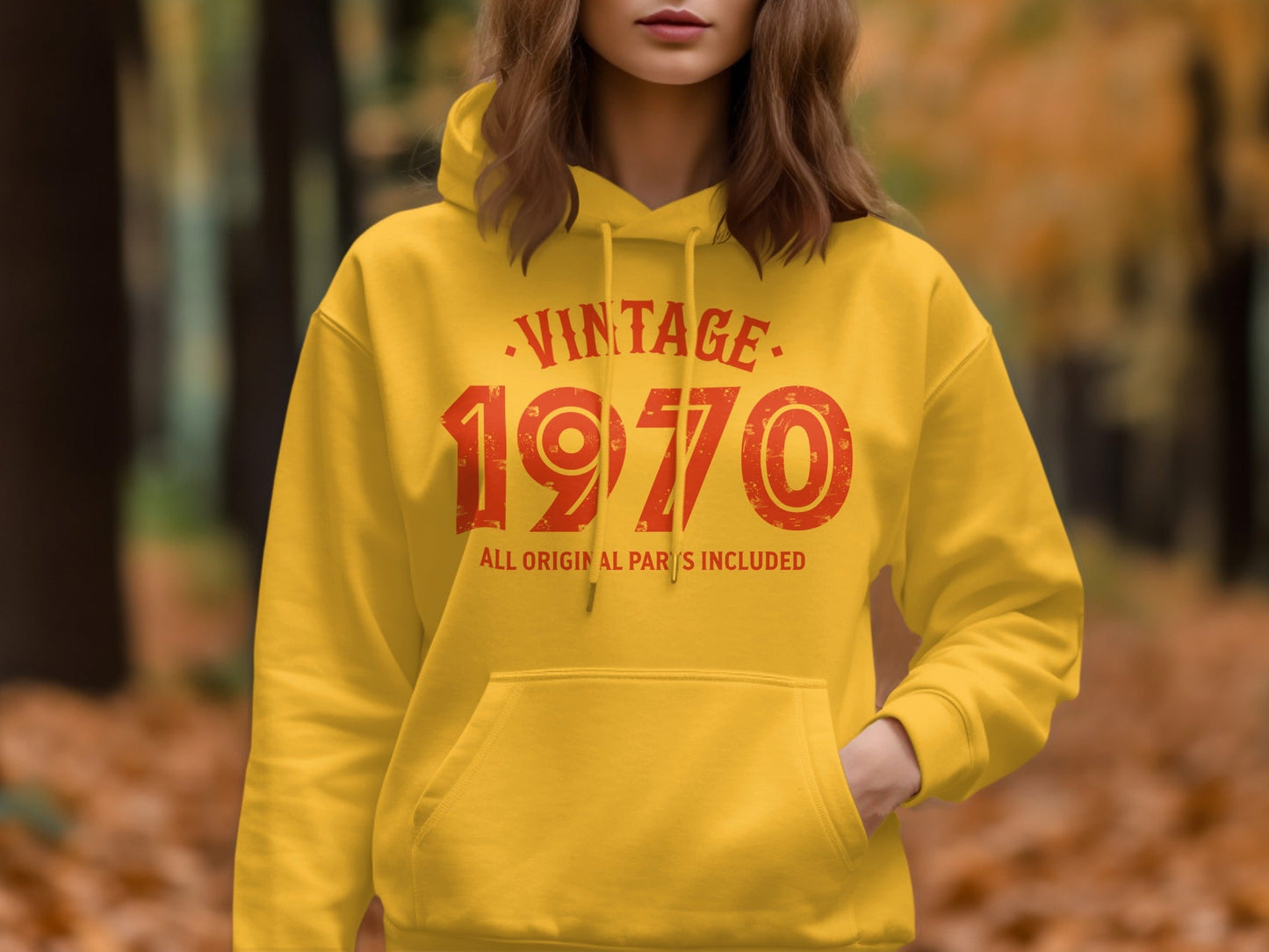 Vintage 1970 All Original Parts Included Graphic Design Hoodie
