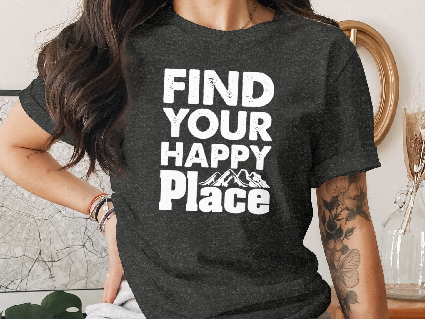 Find Your Happy Place with Mountain T-Shirt