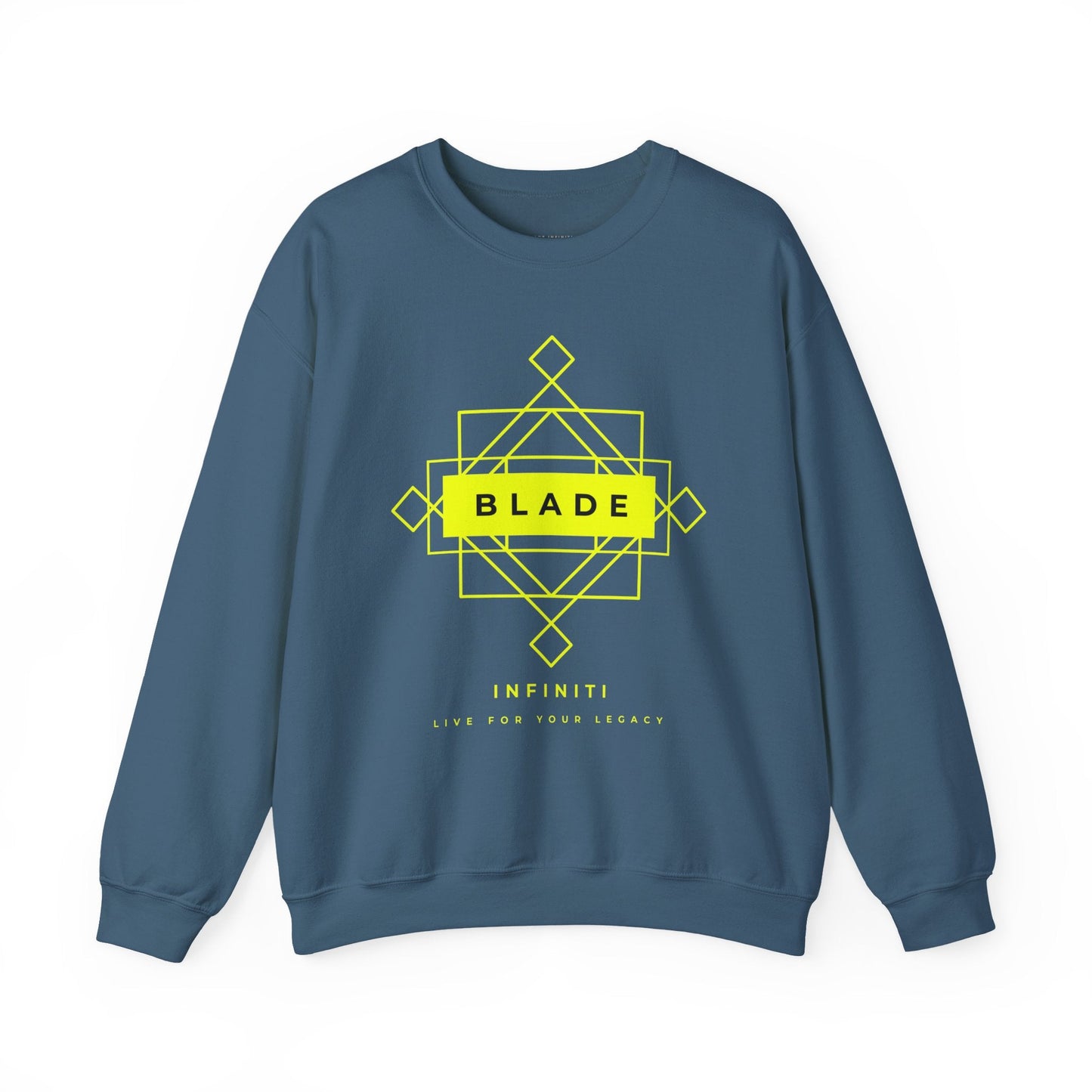 Geometric Infiniti Neon Green Unisex Crewneck Sweater