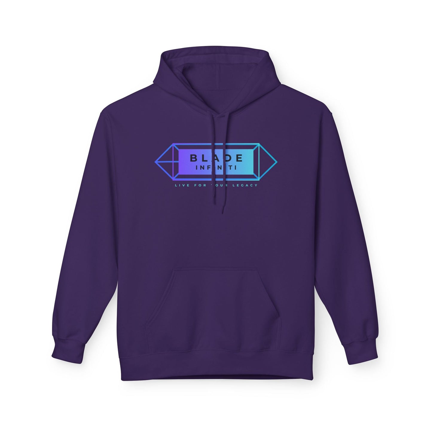 Geometric Infiniti Aqua/Purple Ombre Hoodie