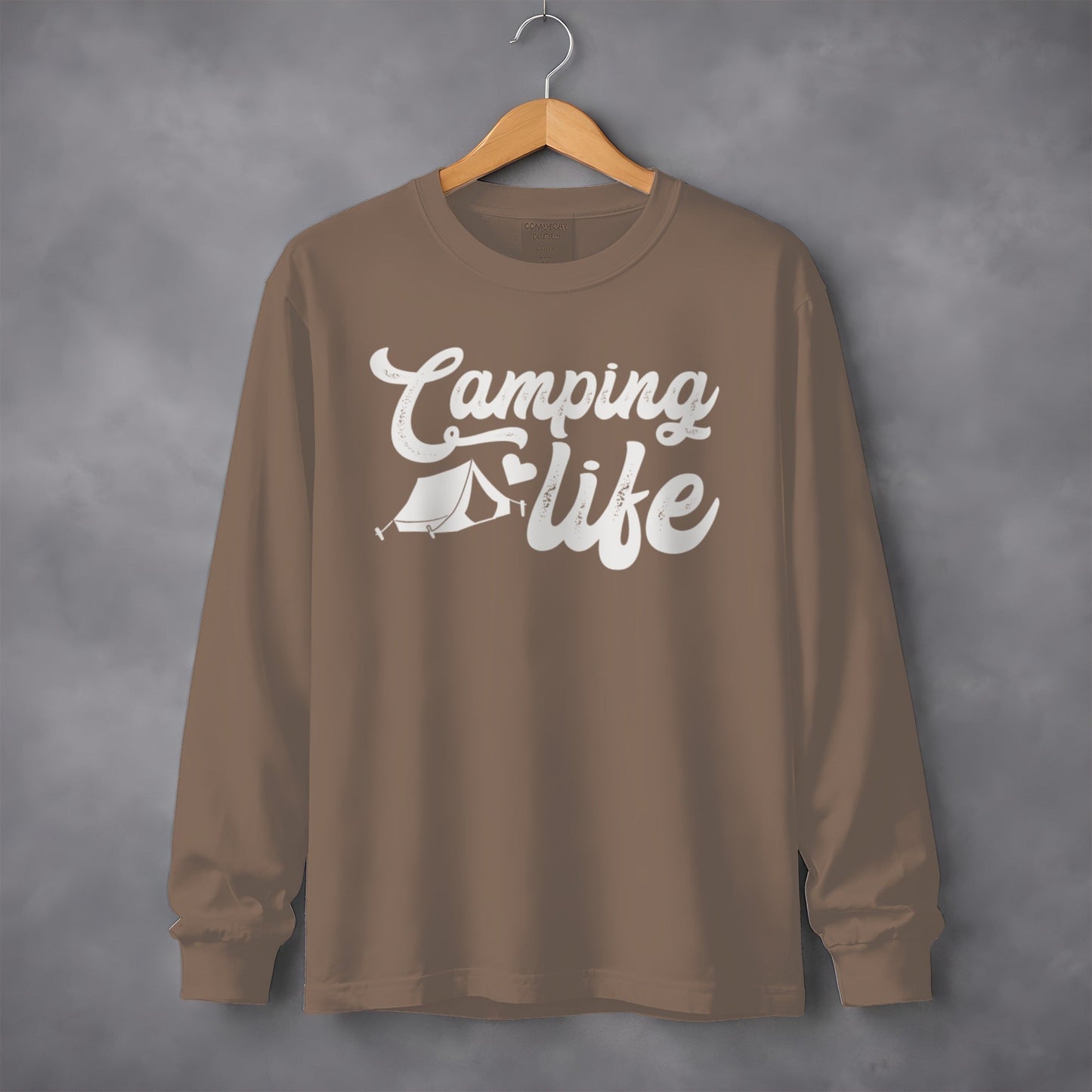 Camping Life with Tent and Heart Great Outdoors Long Sleeve T-Shirt