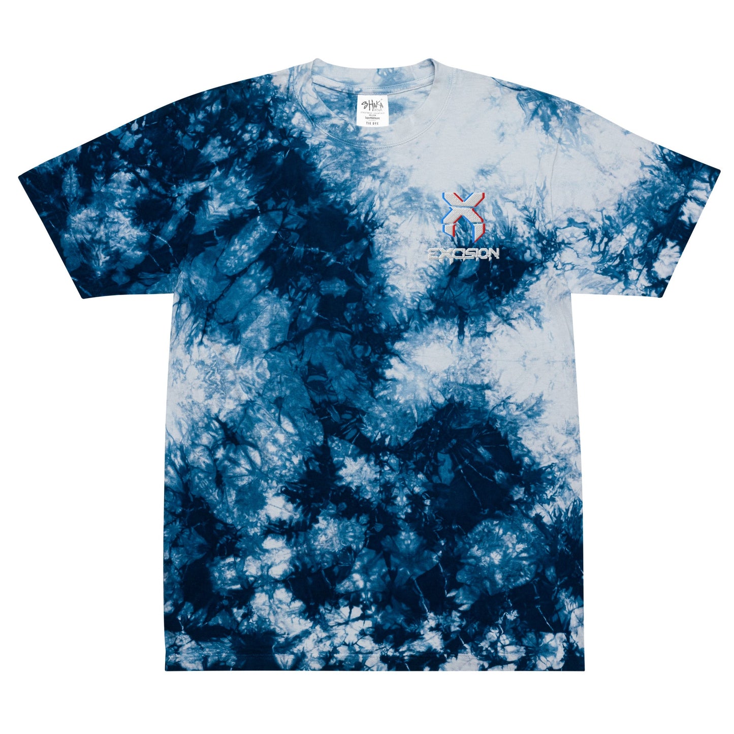 Excision Embroidery Tie Dye Rave T-Shirt for Headbanger Men Women Unisex