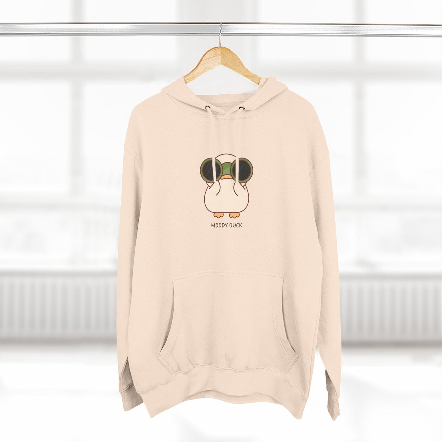 Moody Duck Fleece Hoodie | Cute Graphic Sweatshirt