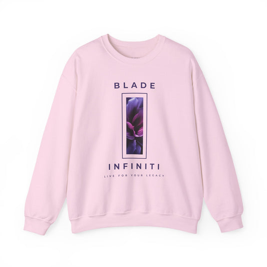 Essence of Infiniti Purple/Royal Floral Unisex Crewneck Sweater
