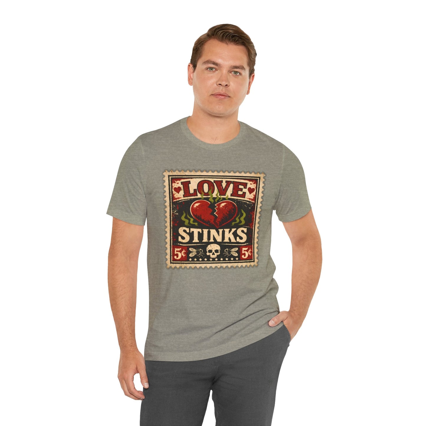 Love Stinks Postage Stamp Tee T-Shirt