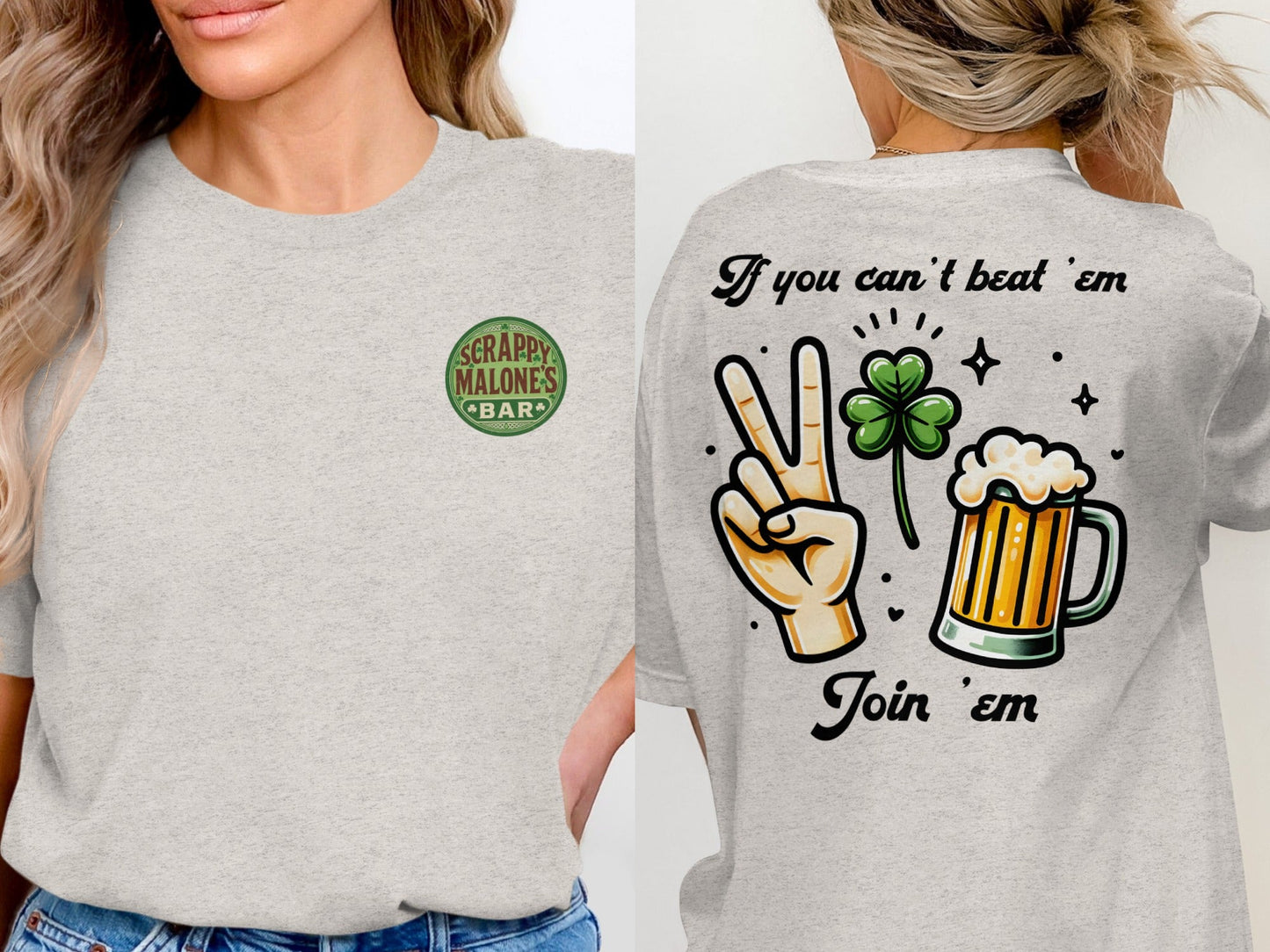 Scrappy Malone's Bar, St Patricks Day, Irish Bar, Shamrock, Retro Pub Sign, Custom Design