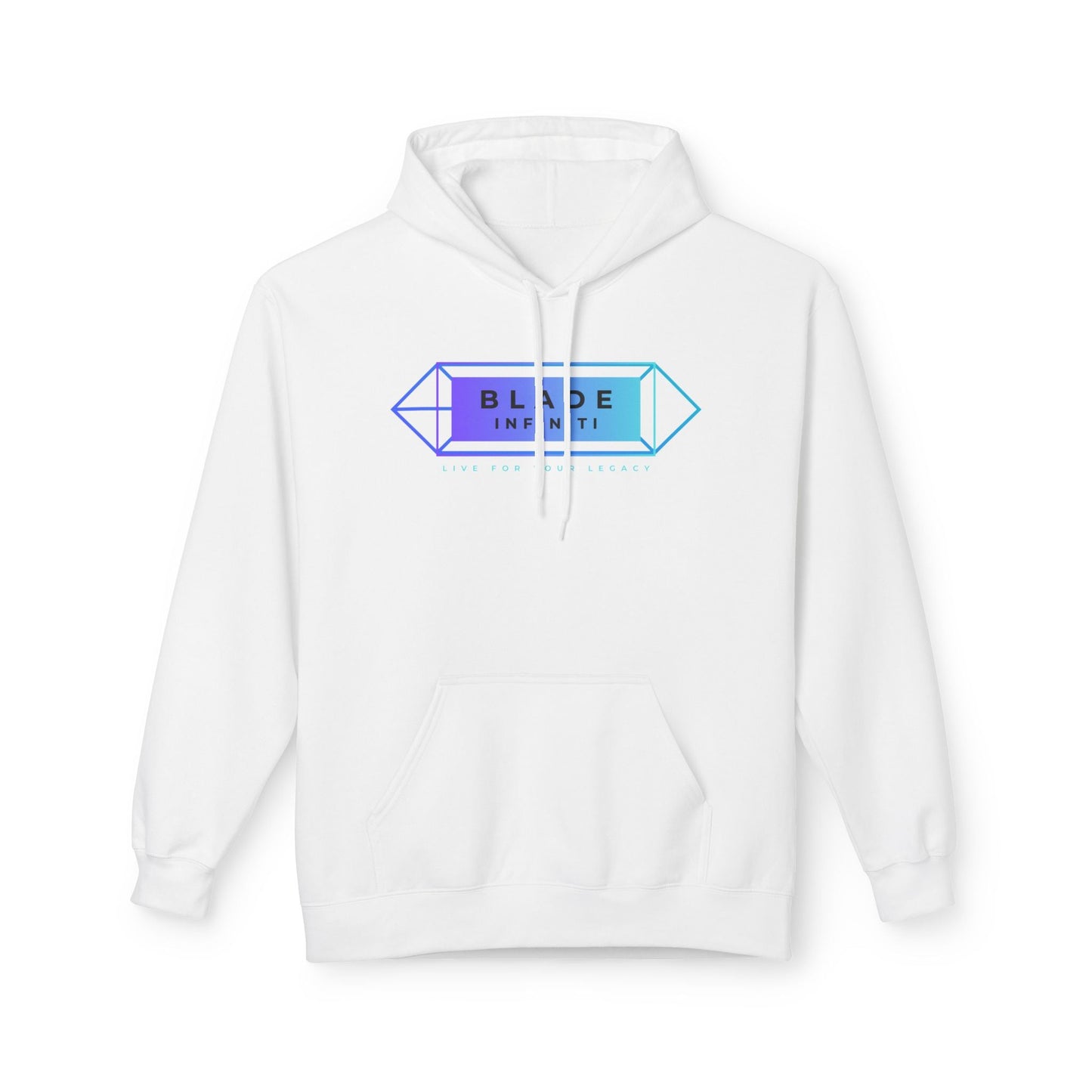 Geometric Infiniti Aqua/Purple Ombre Hoodie
