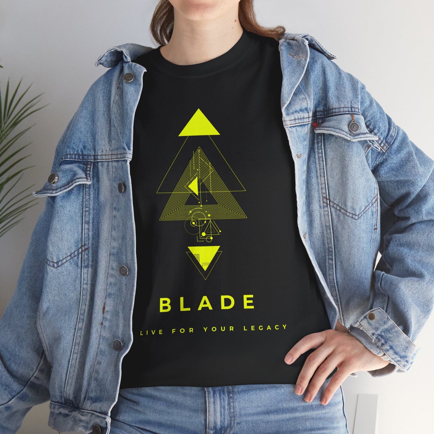 Geometric Odyssey Neon Green TX T-Shirt