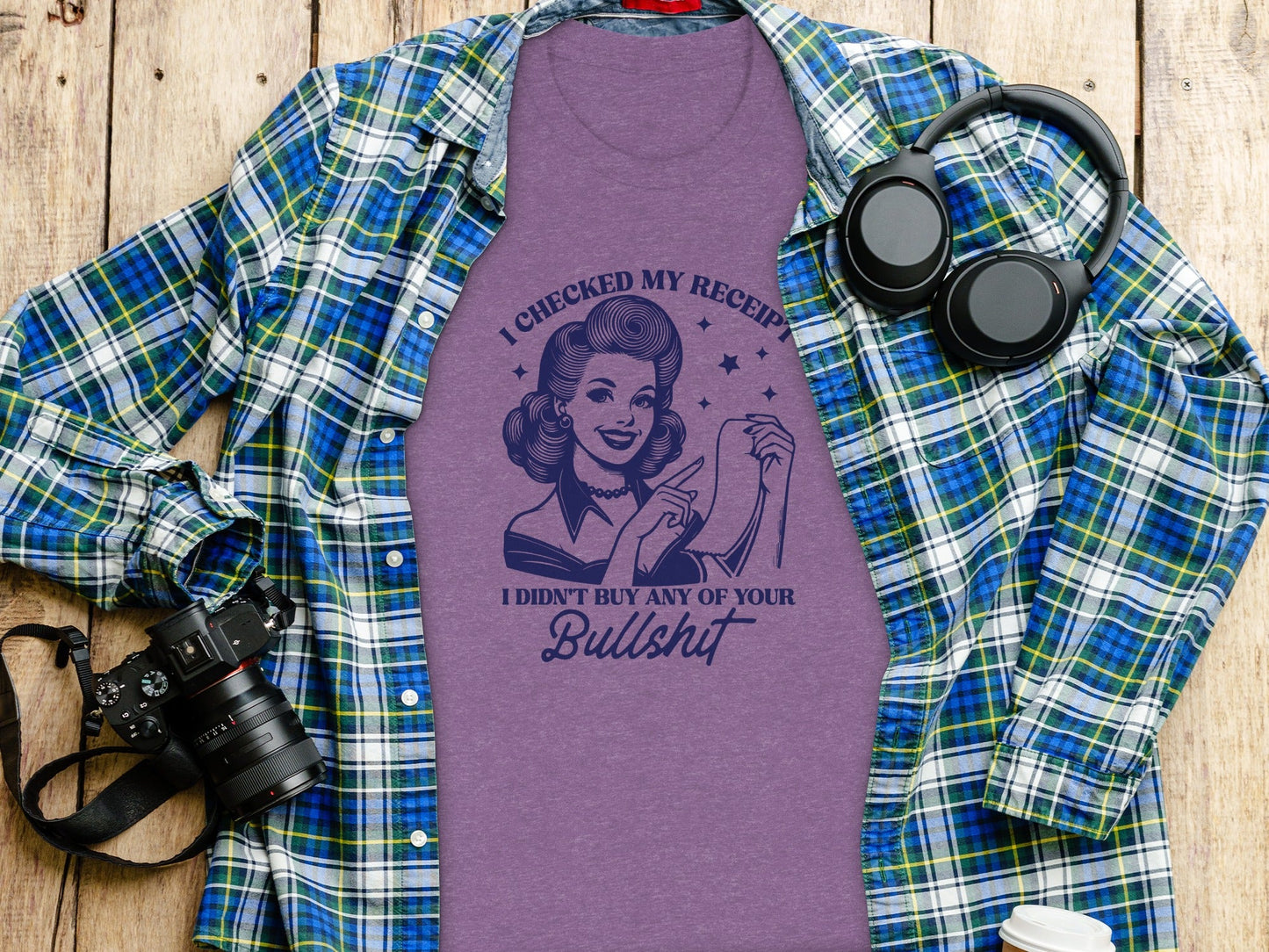 I Checked My Receipt Retro Woman With Attitude T-Shirt