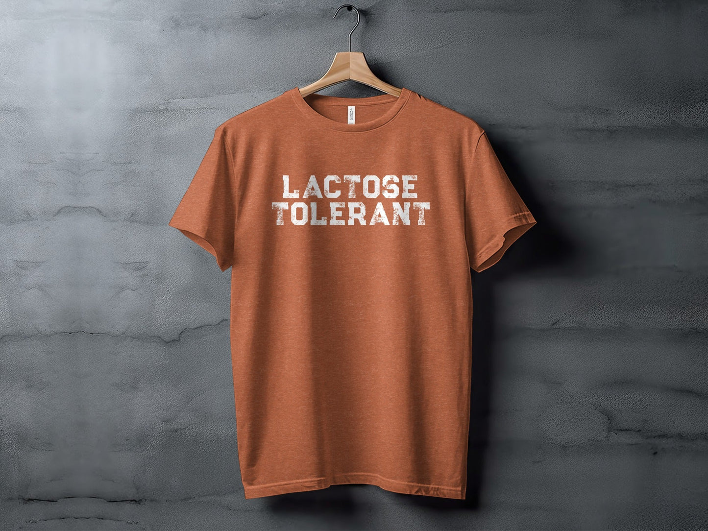 Lactose Tolerant Dairy Lover Bold Text Funny T-Shirt