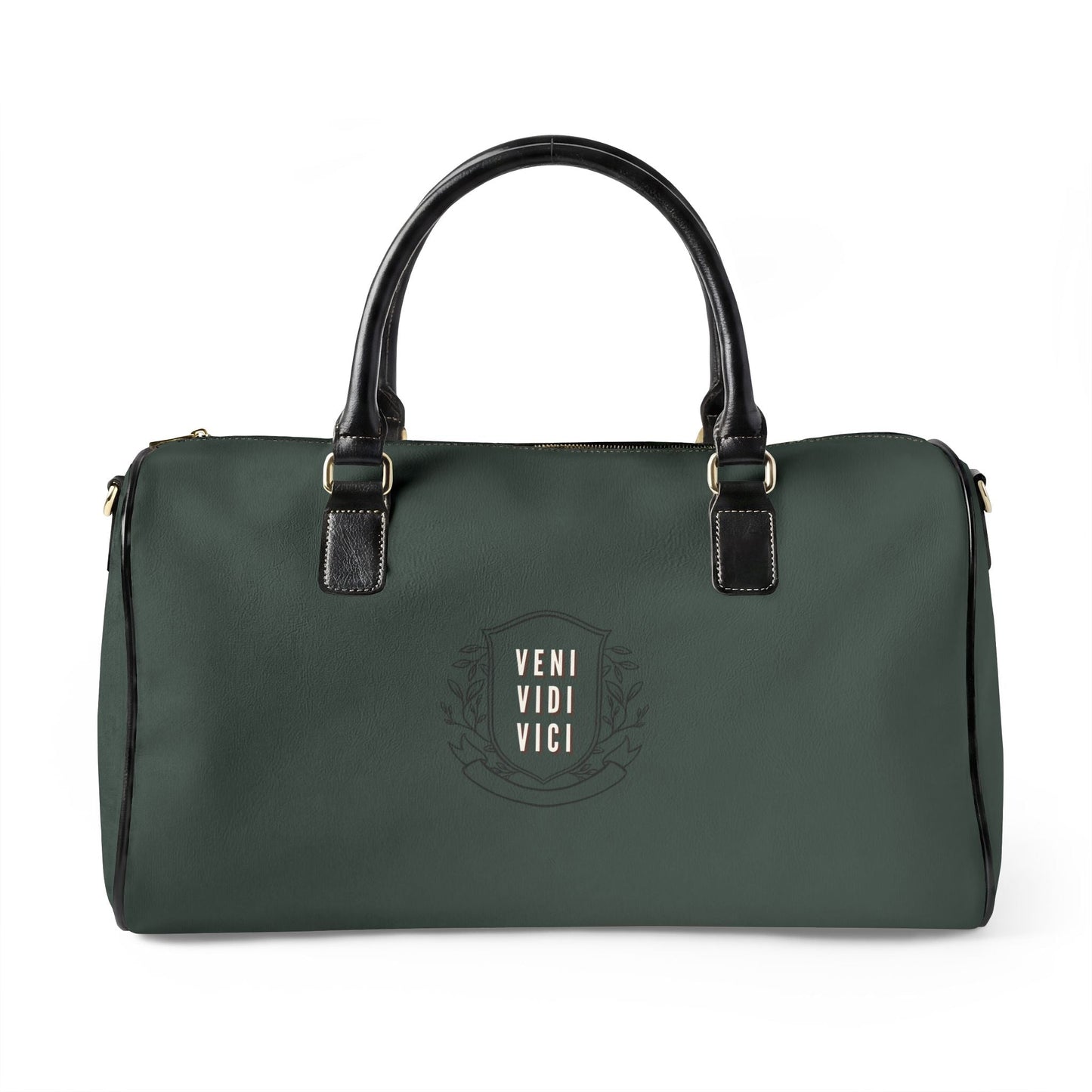 Veni Vidi Vici Leather Travel Bag, DARK GREEN – Classic Men's Weekender Duffel