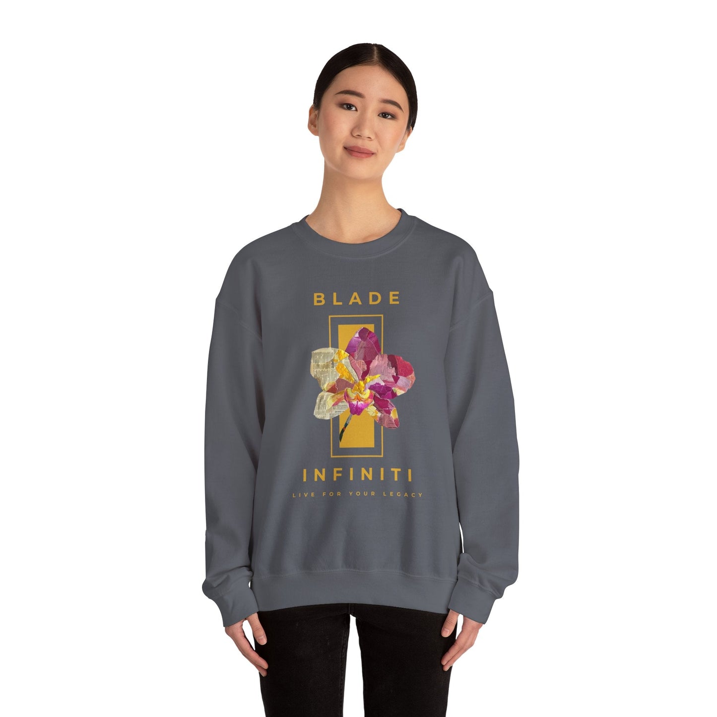 Essence of Infiniti Yellow Floral Unisex Crewneck Sweater