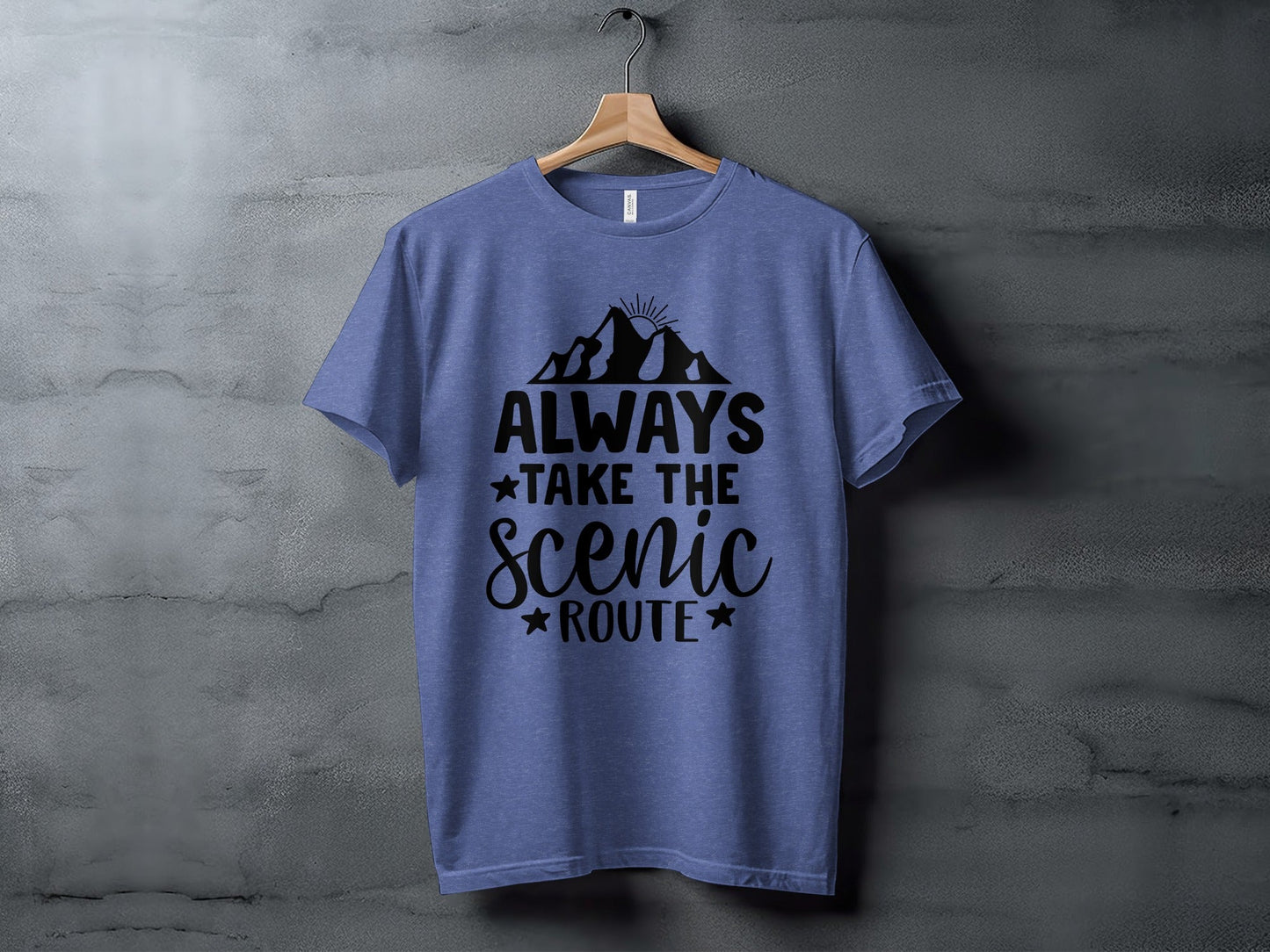 Always Take The Scenic Route With Mountains T-Shirt