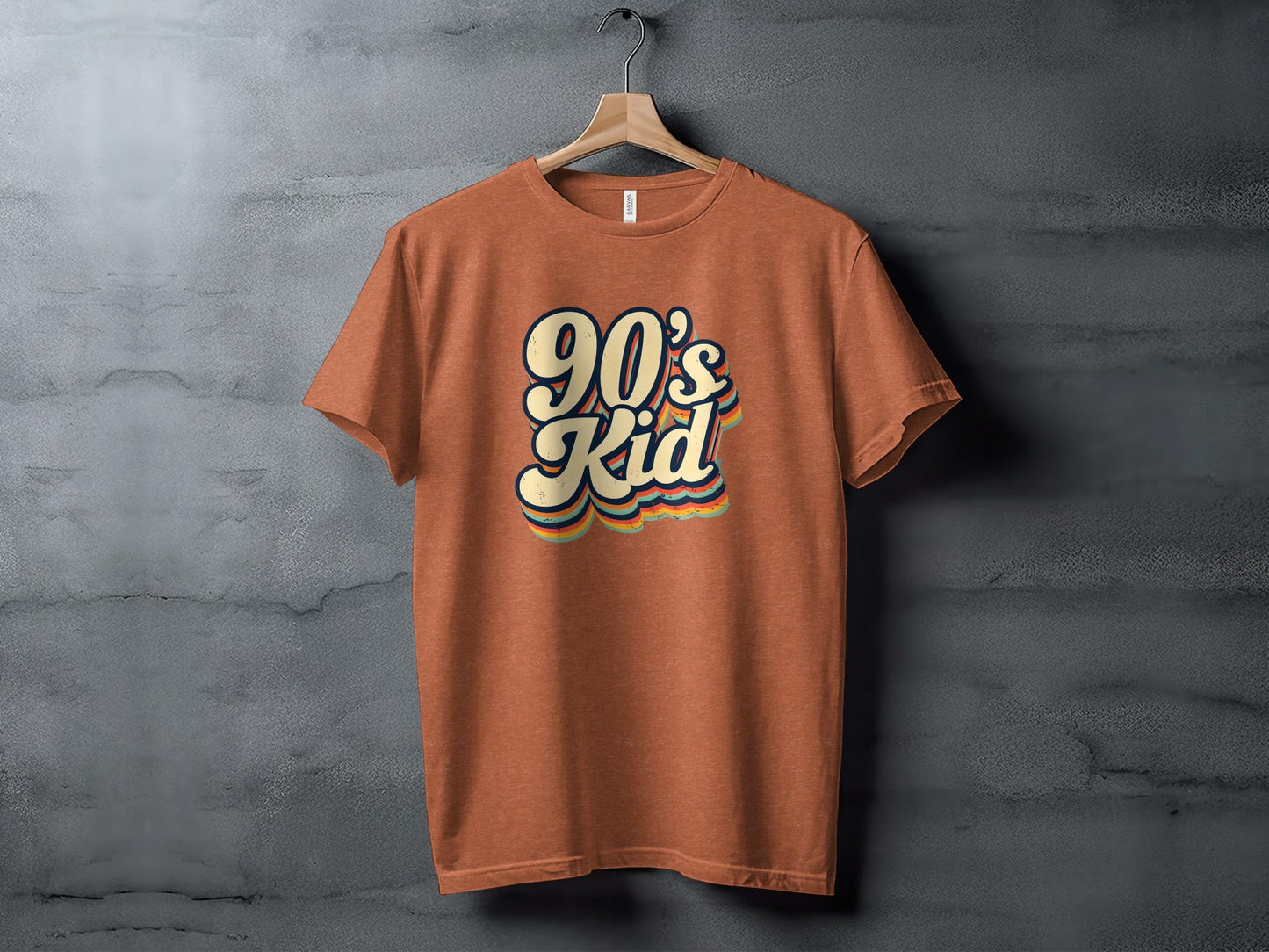 Retro 90s Kid Layered Text Design Trendy Cool Style T-Shirt