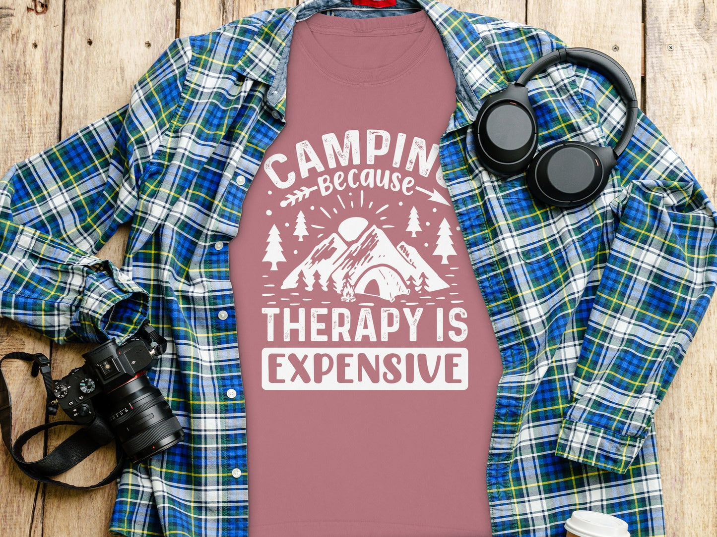 Camping Because Therapy is Expensive Outdoor Long Sleeve T-Shirt