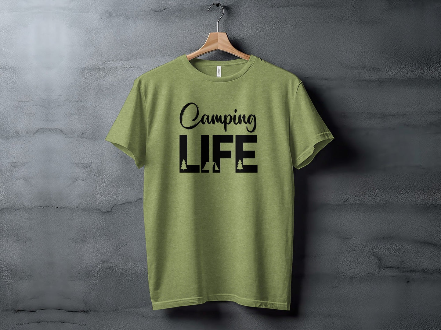 Camping Is Life With Trees And Tent Adventure T-Shirt