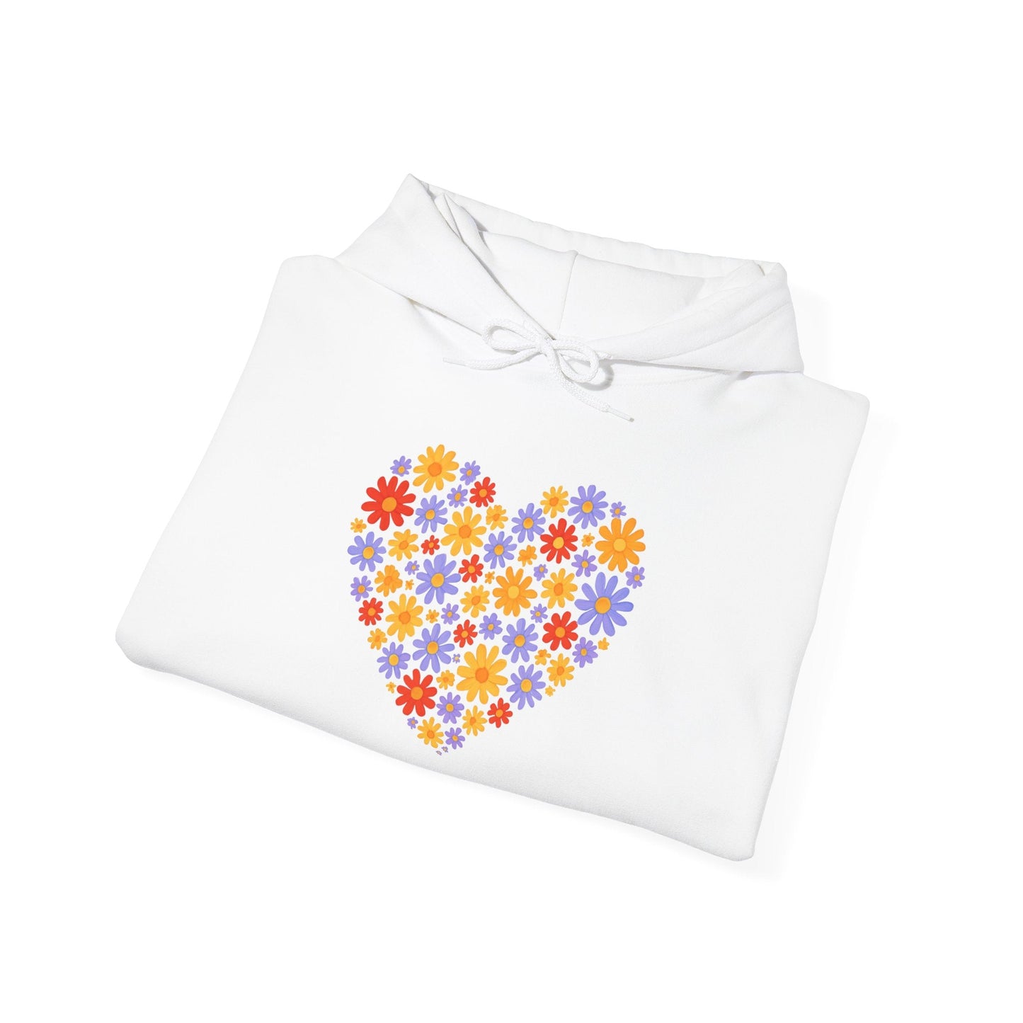 Floral Heart Hoodie - Female Cozy Hoodie - Perfect Gift for Any Occasion