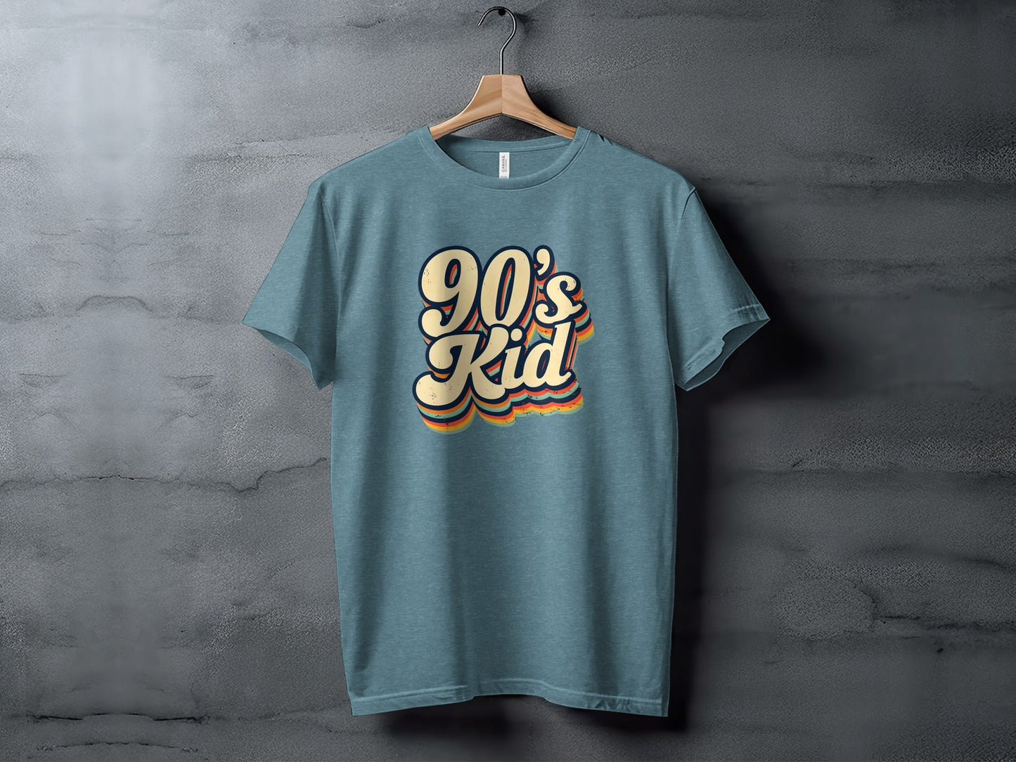 Retro 90s Kid Layered Text Design Trendy Cool Style T-Shirt