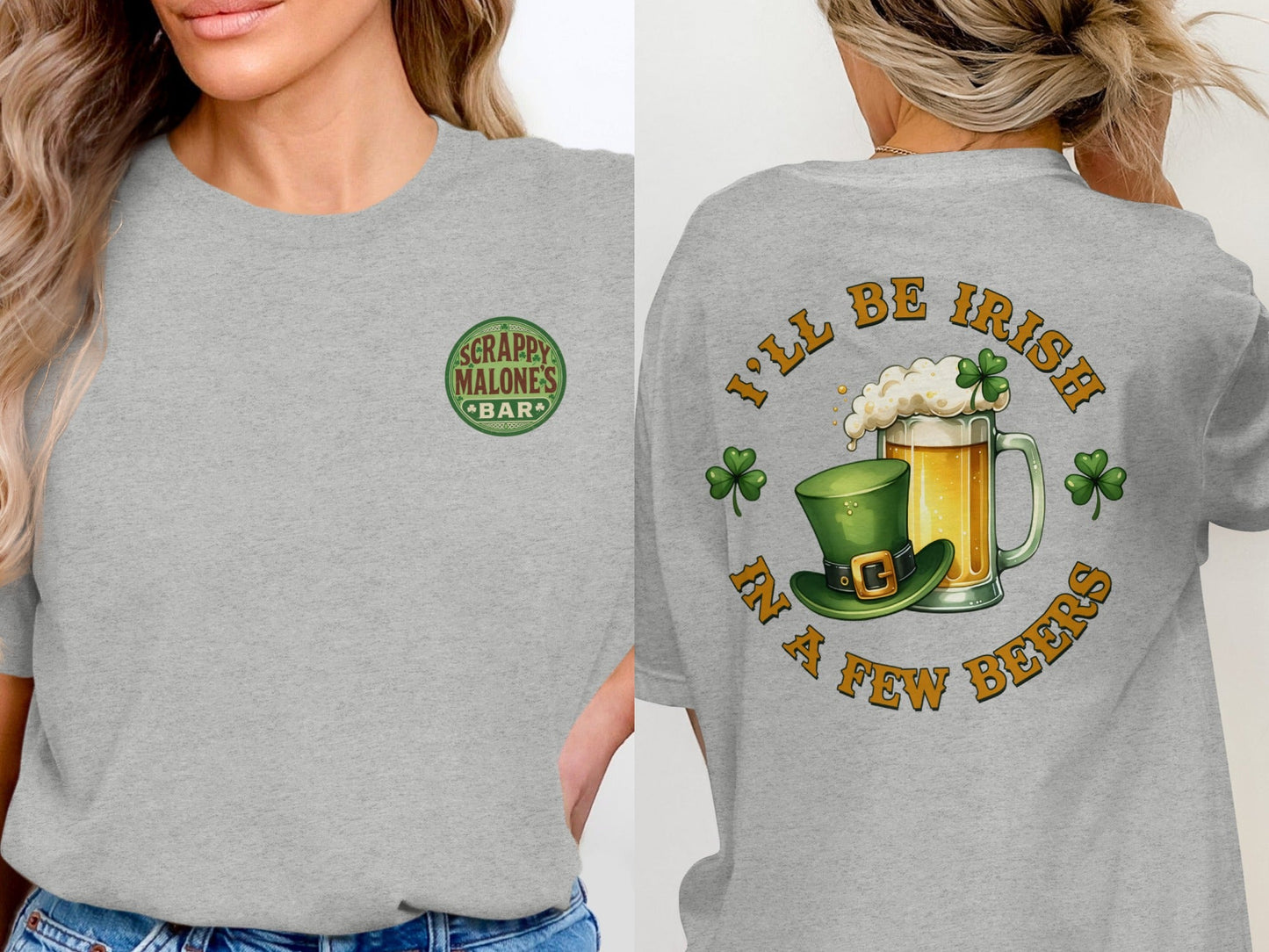 Scrappy Malone's Bar, Shamrock Decor, St Patricks Day, Irish Pub Sign, Gift for Pub Owner, Home Bar Decor
