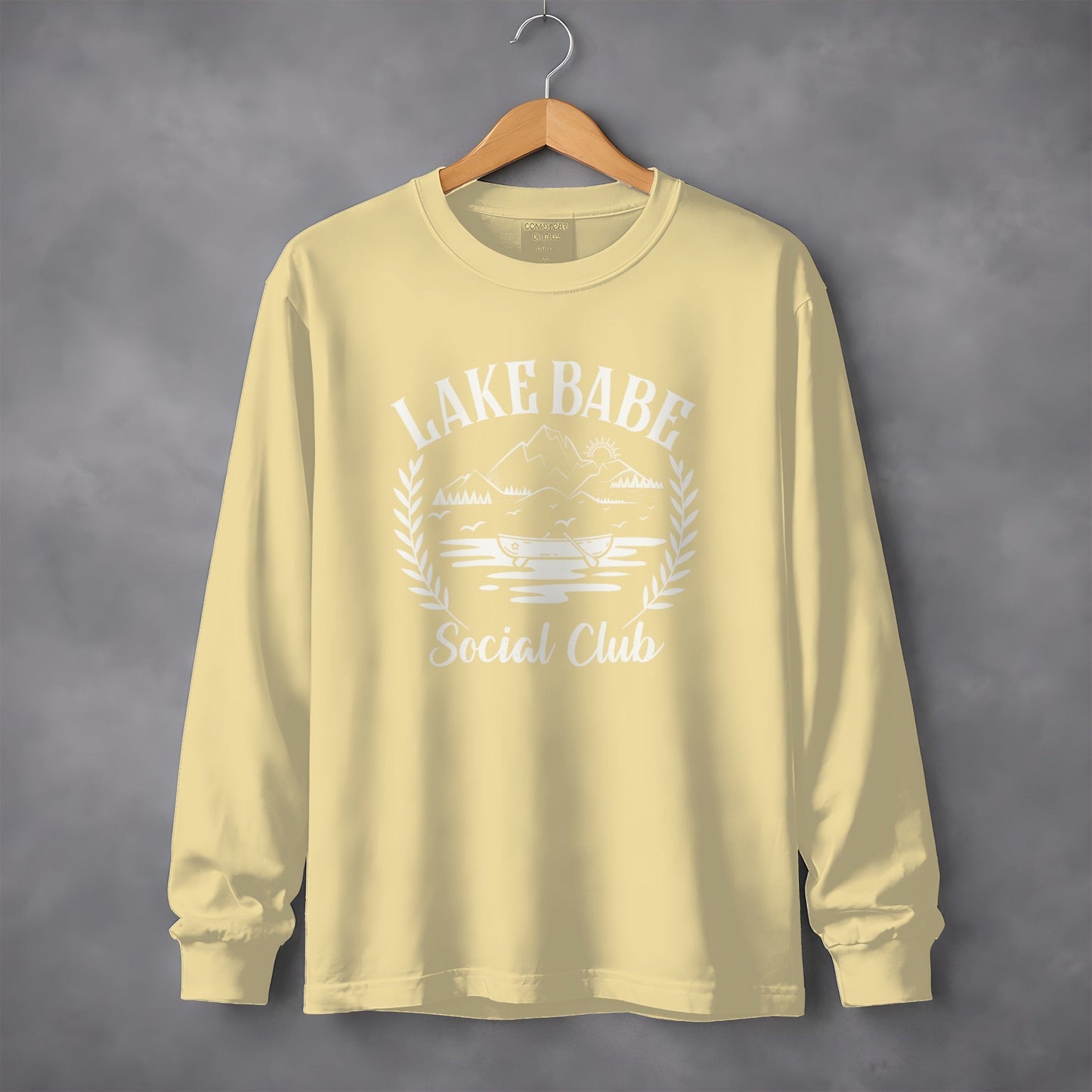 Lake Babe Social Club Vacation Outdoors Design Long Sleeve T-Shirt