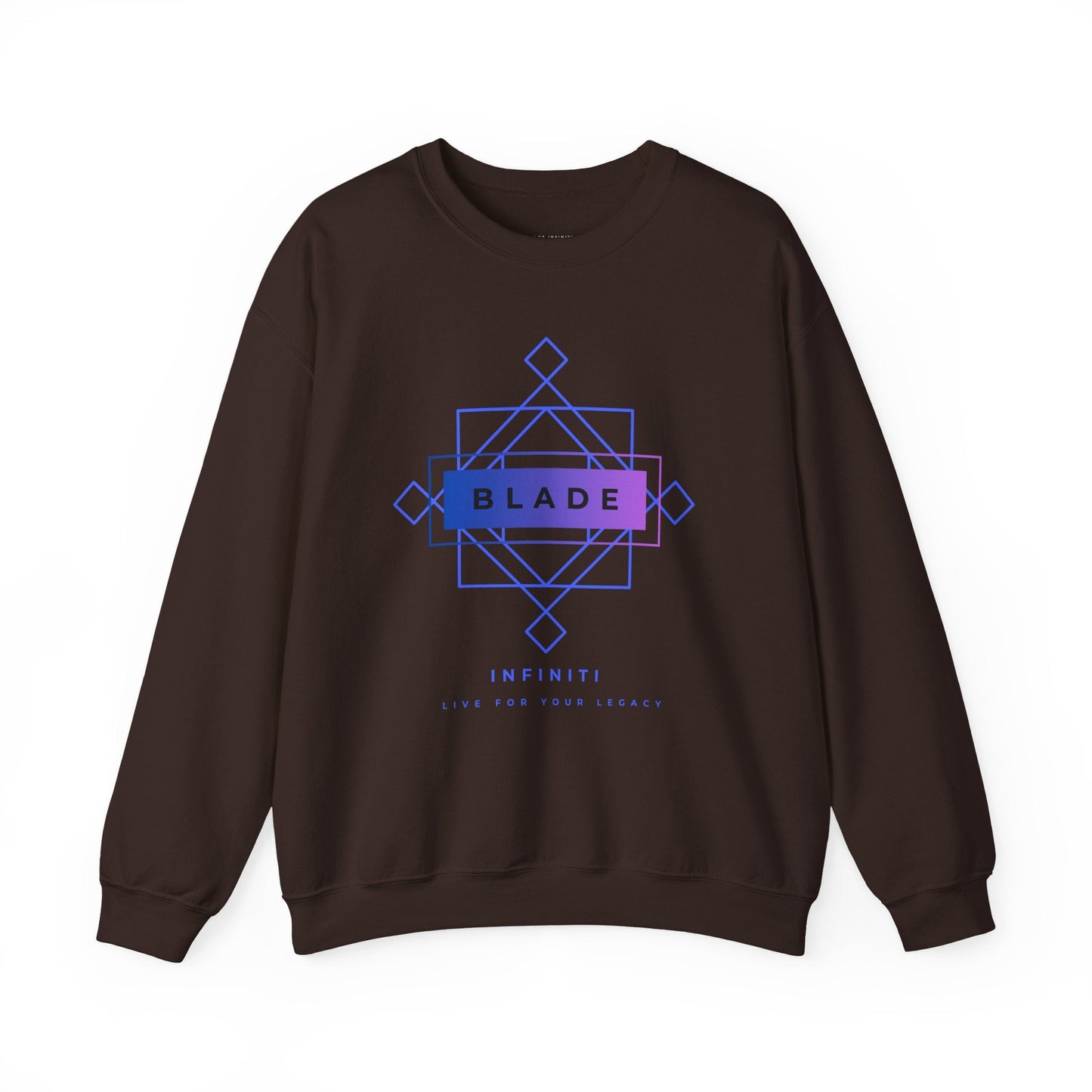 Geometric Infiniti Blue/Purple Ombre Unisex Crewneck Sweater