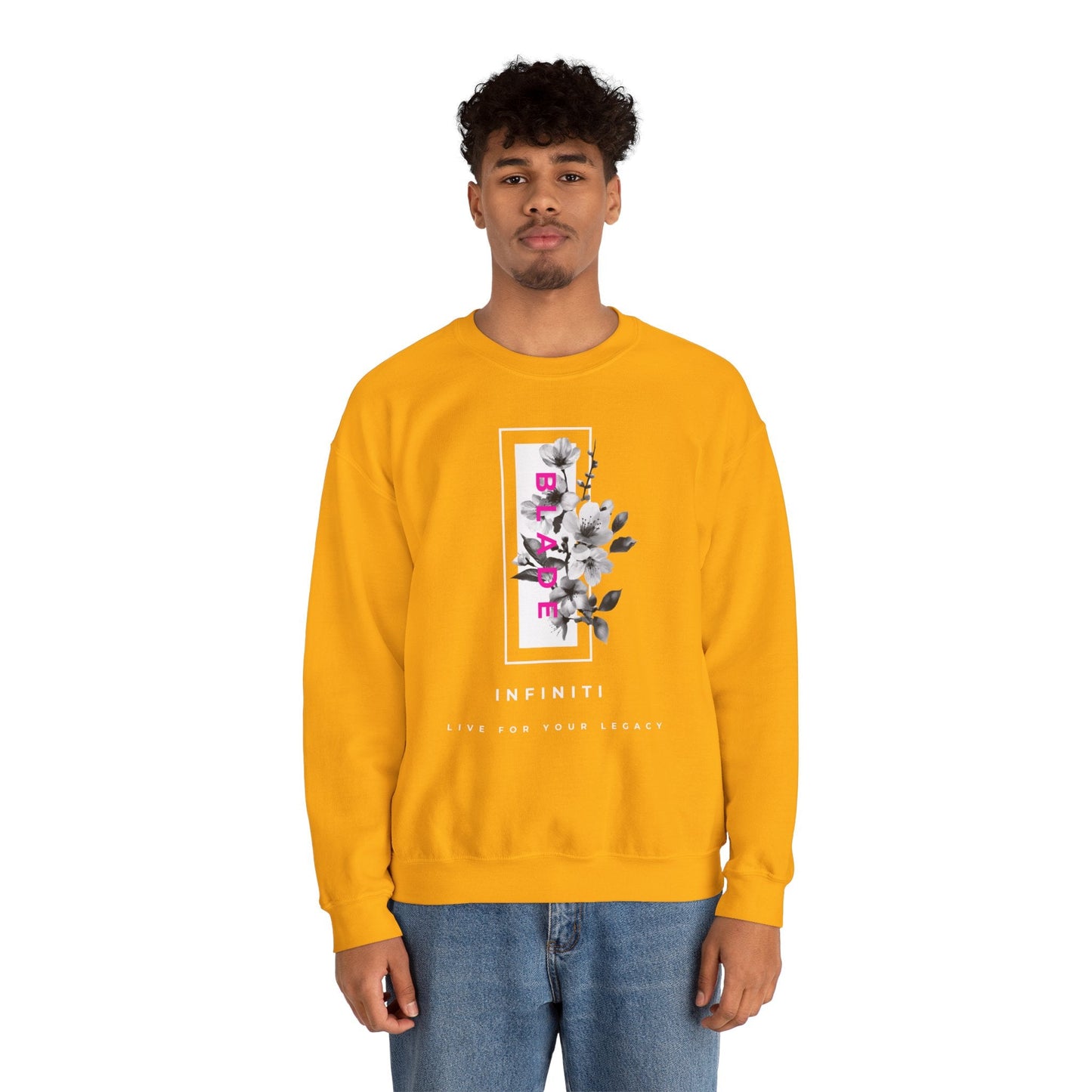 Bloom Bae Deep Pink Floral Unisex Crewneck Sweater