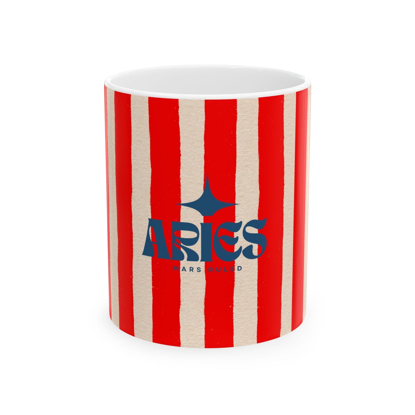 Astrological Wheel ARIES Mug, Whimsical Design