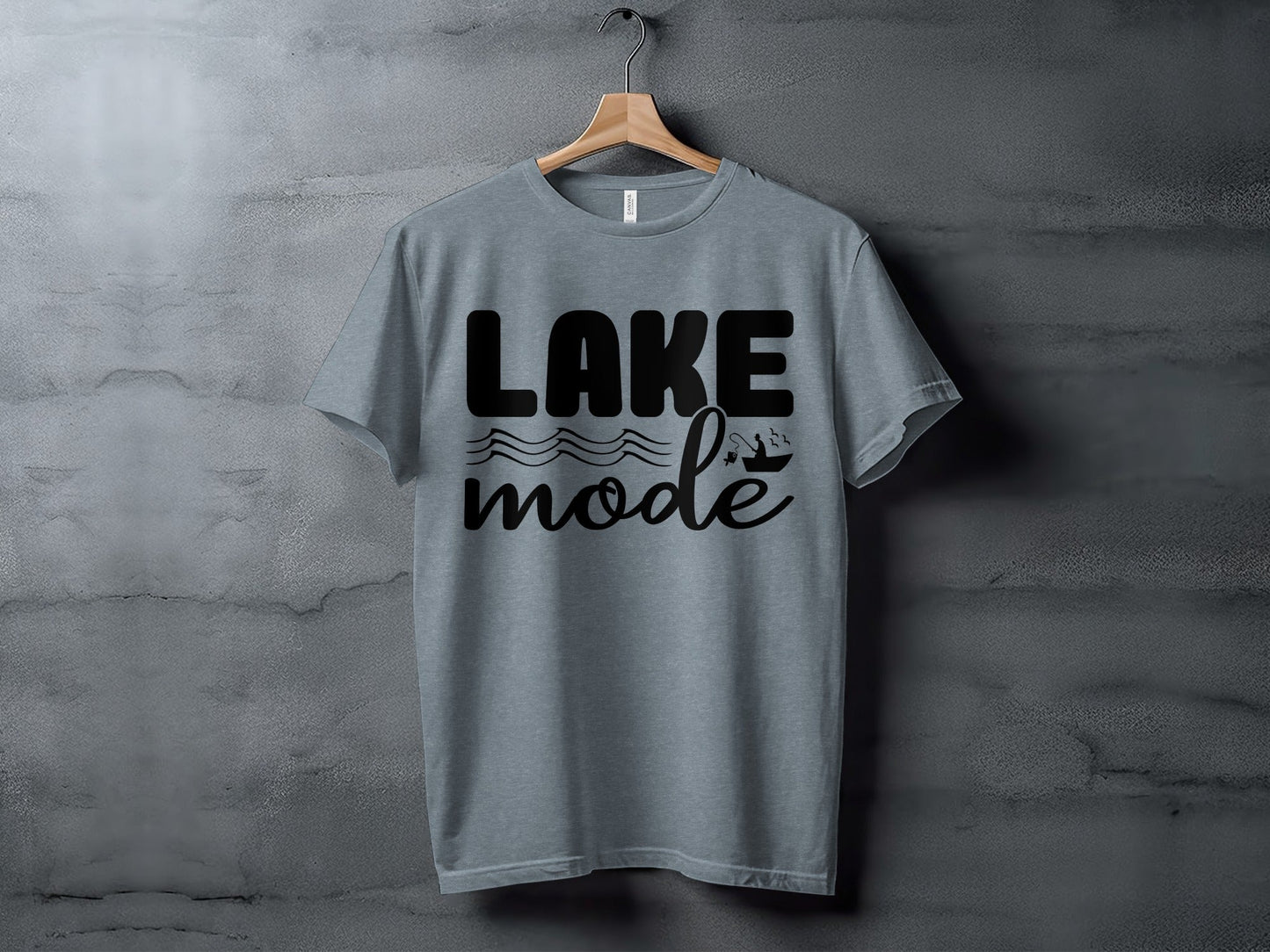 Lake Mode With Fishing Design Graphic Great Outdoors T-Shirt