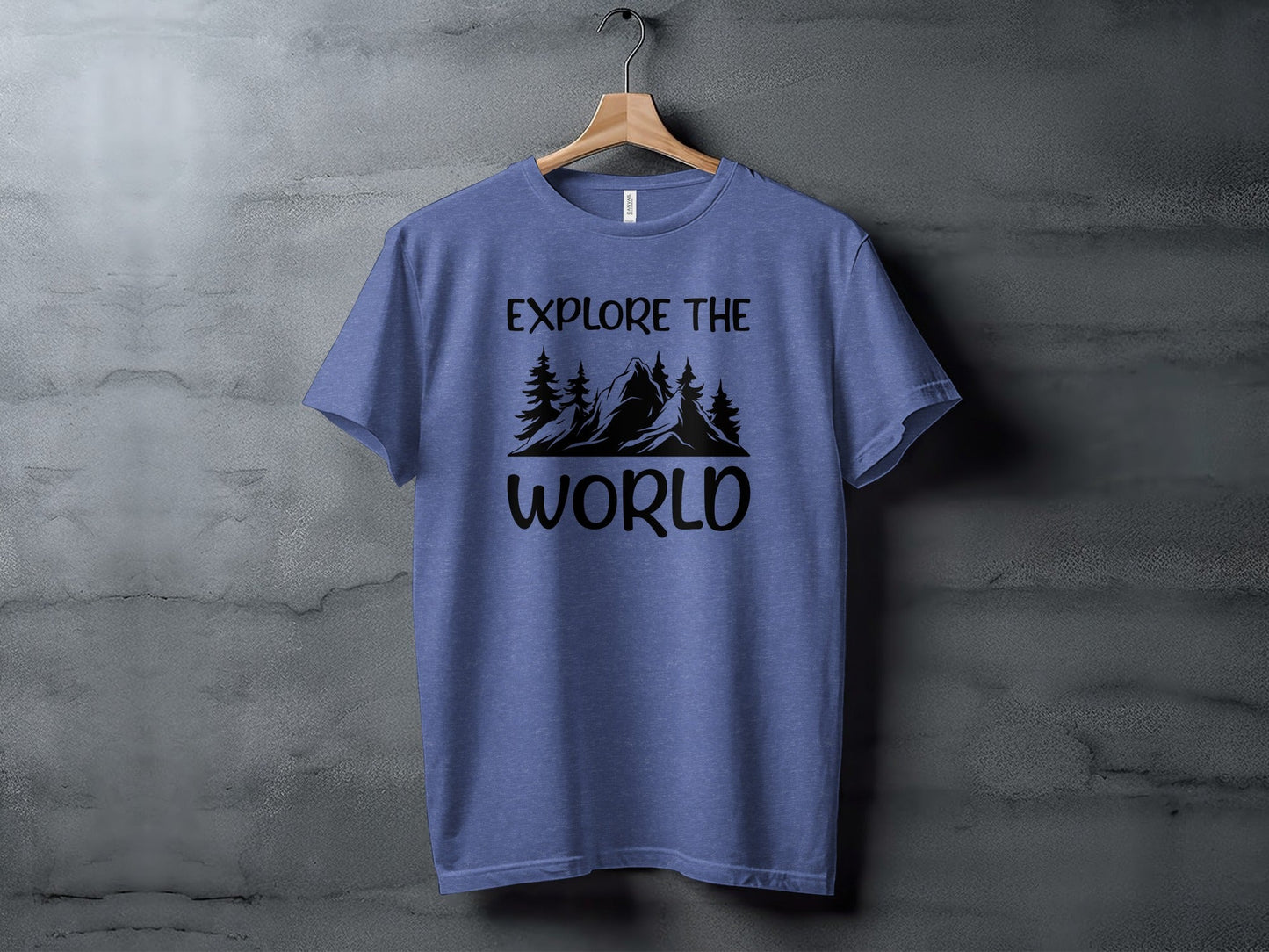 Explore The World Mountain Silhouette Hiking Adventure T-Shirt
