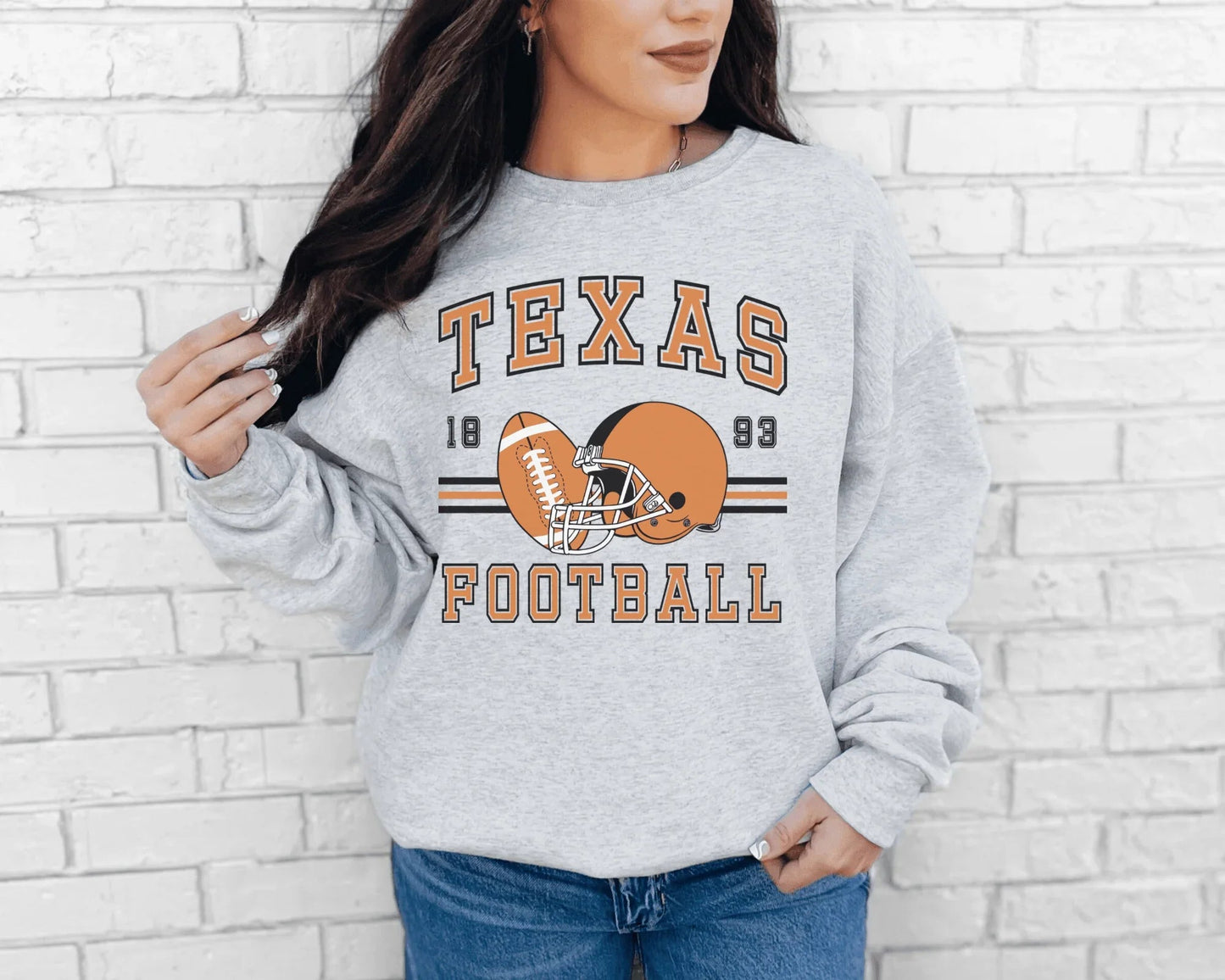 Vintage Inspired Football Crewneck Sweatshirt