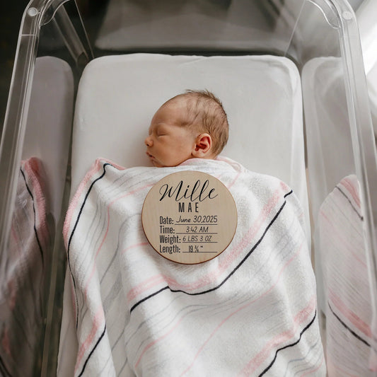 Custom Baby Arrival Announcement Sign, Baby Name With Birth Stats, Personalized Baby Announcement Sign, Sign for Hospital