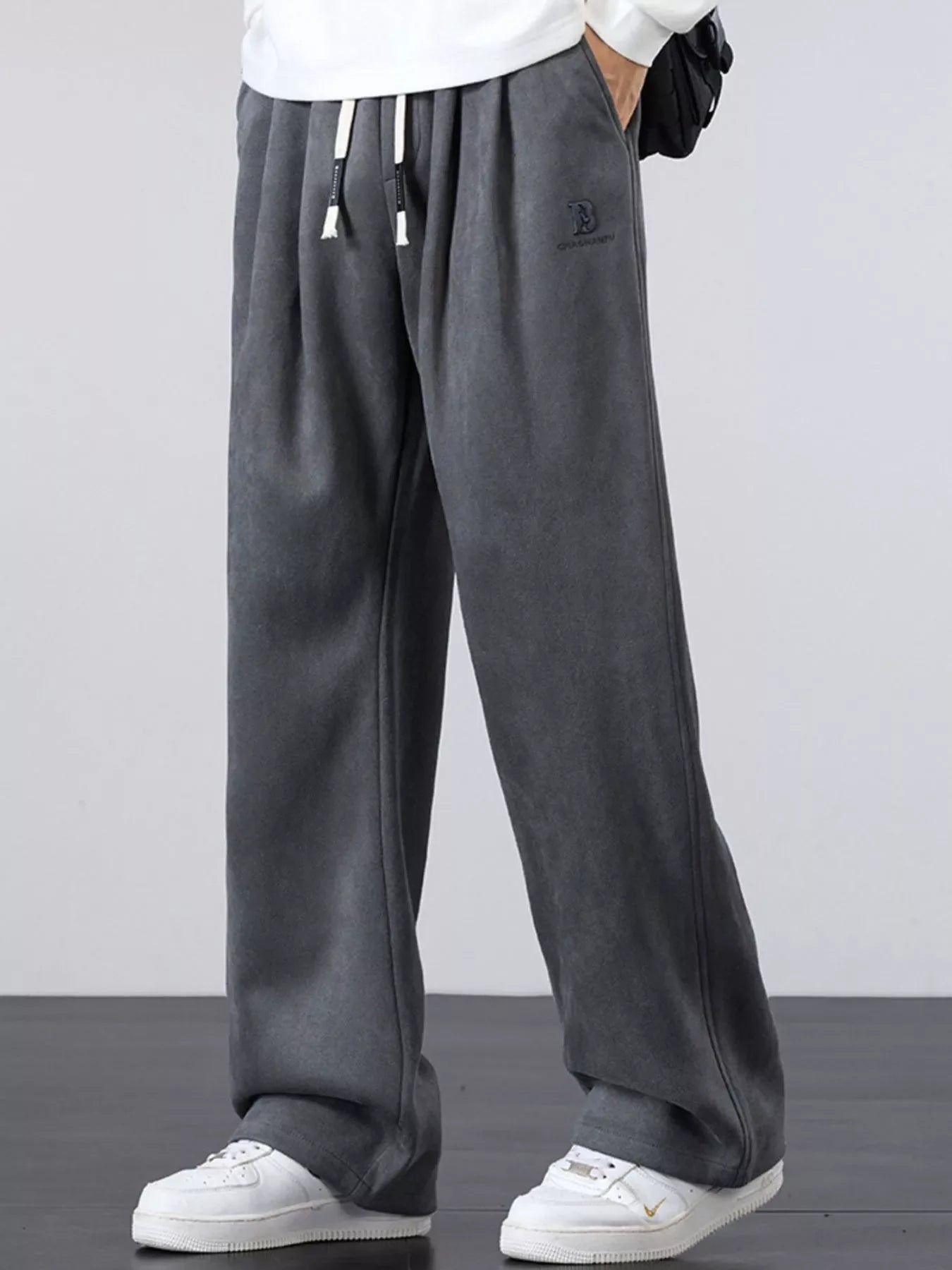 Men's Plus Size Casual Loose-Fit Drawstring Pants