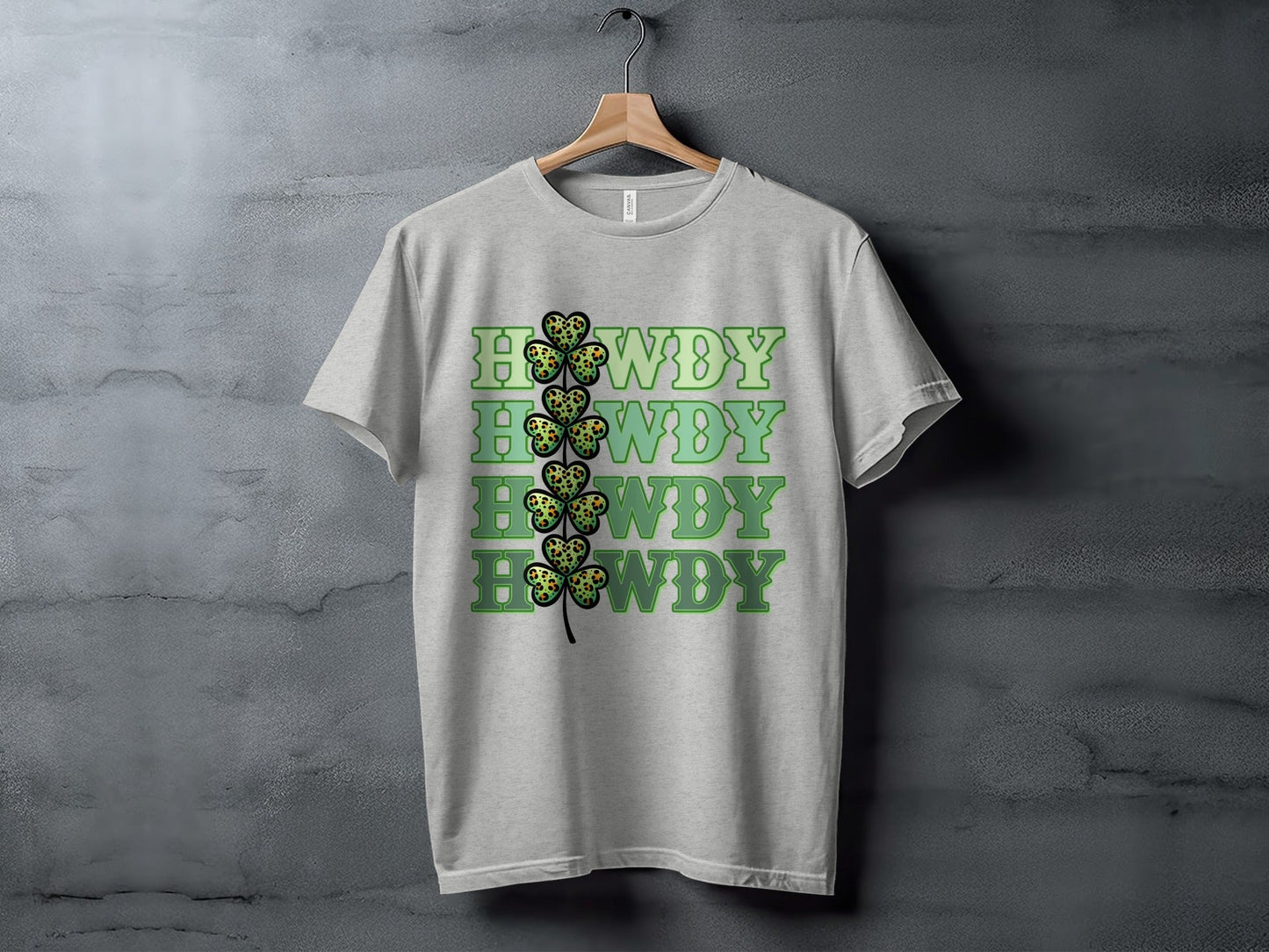Howdy St Patricks Day T Shirts, Leopard Print Shamrock T Shirts, Funny Irish T Shirts, Lucky Clover Shirt, St Paddys Day Tees