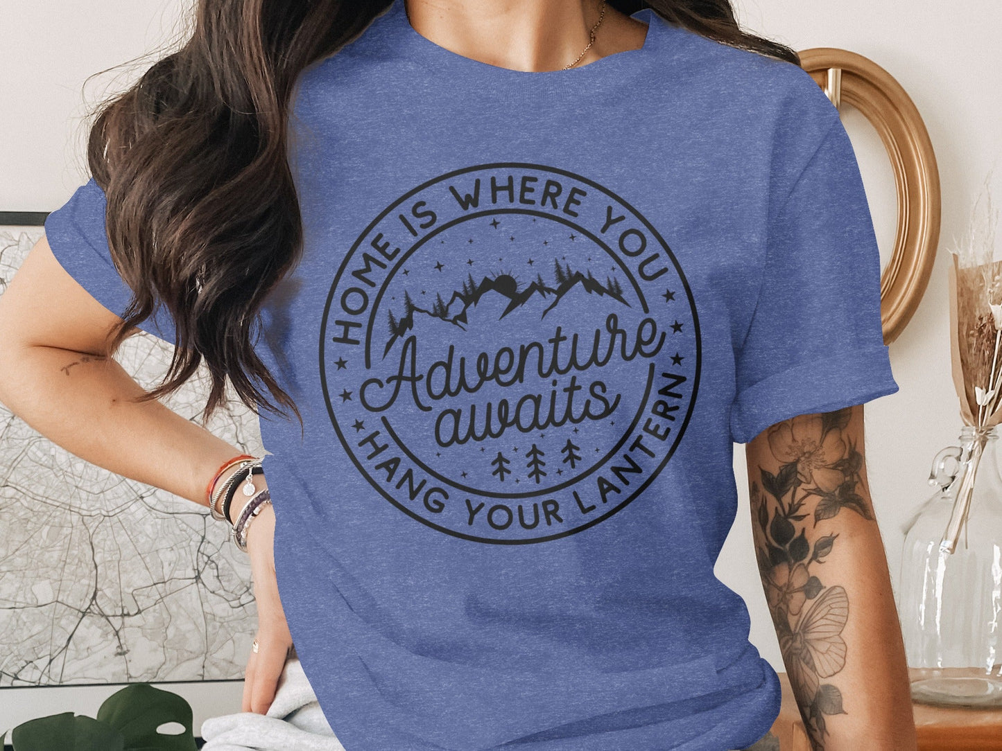 Home Is Where You Hang Your Lantern Adventure Awaits T-Shirt
