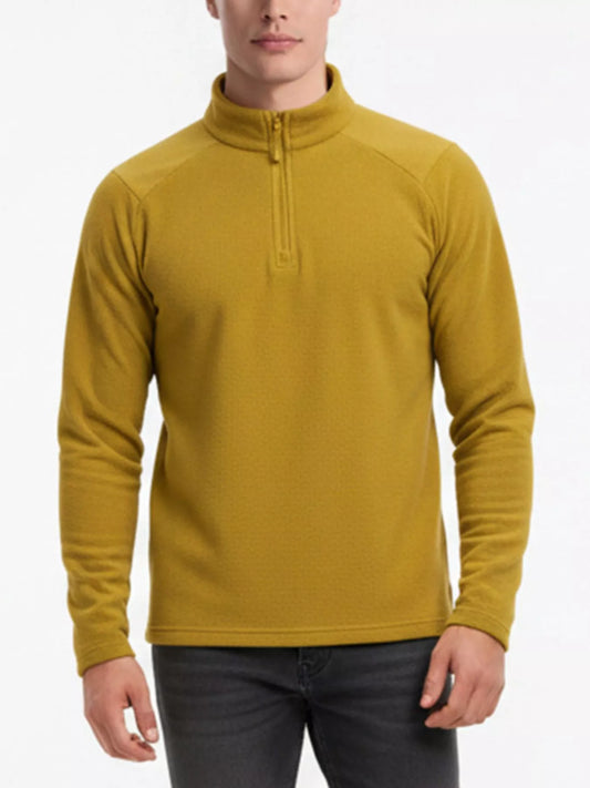 Men's Plus Size Comfortable Half-Zip Sweatshirt