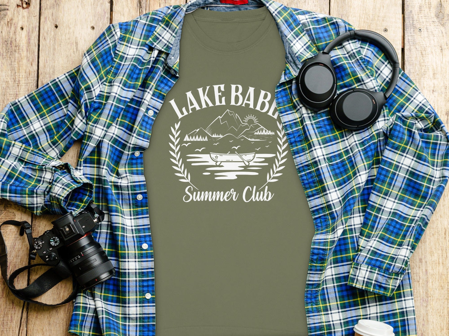 Lake Babe Summer Club Nature Scene Graphic Long Sleeve T-Shirt