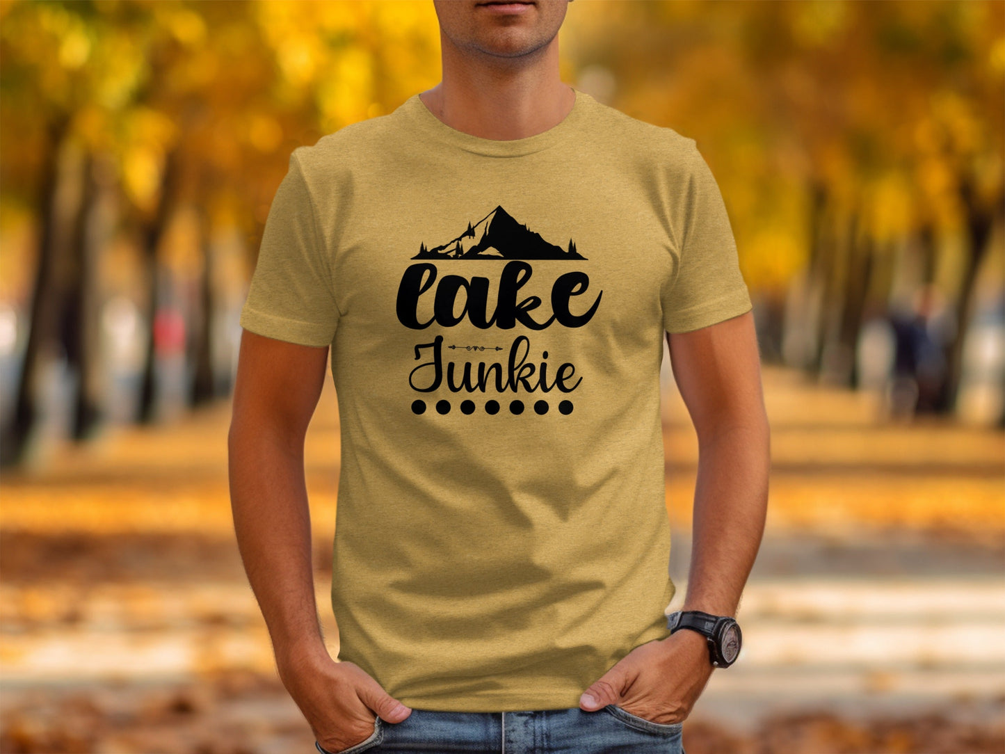 Lake Junkie Nature Lover Mountain Graphic Adventure T-Shirt
