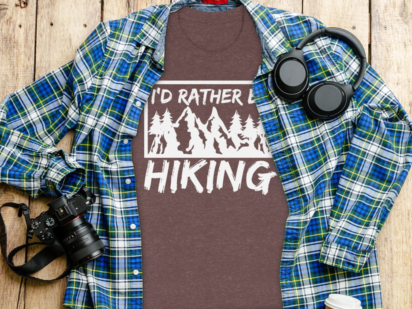 I would rather be Hiking outdoors Mountain T-Shirt