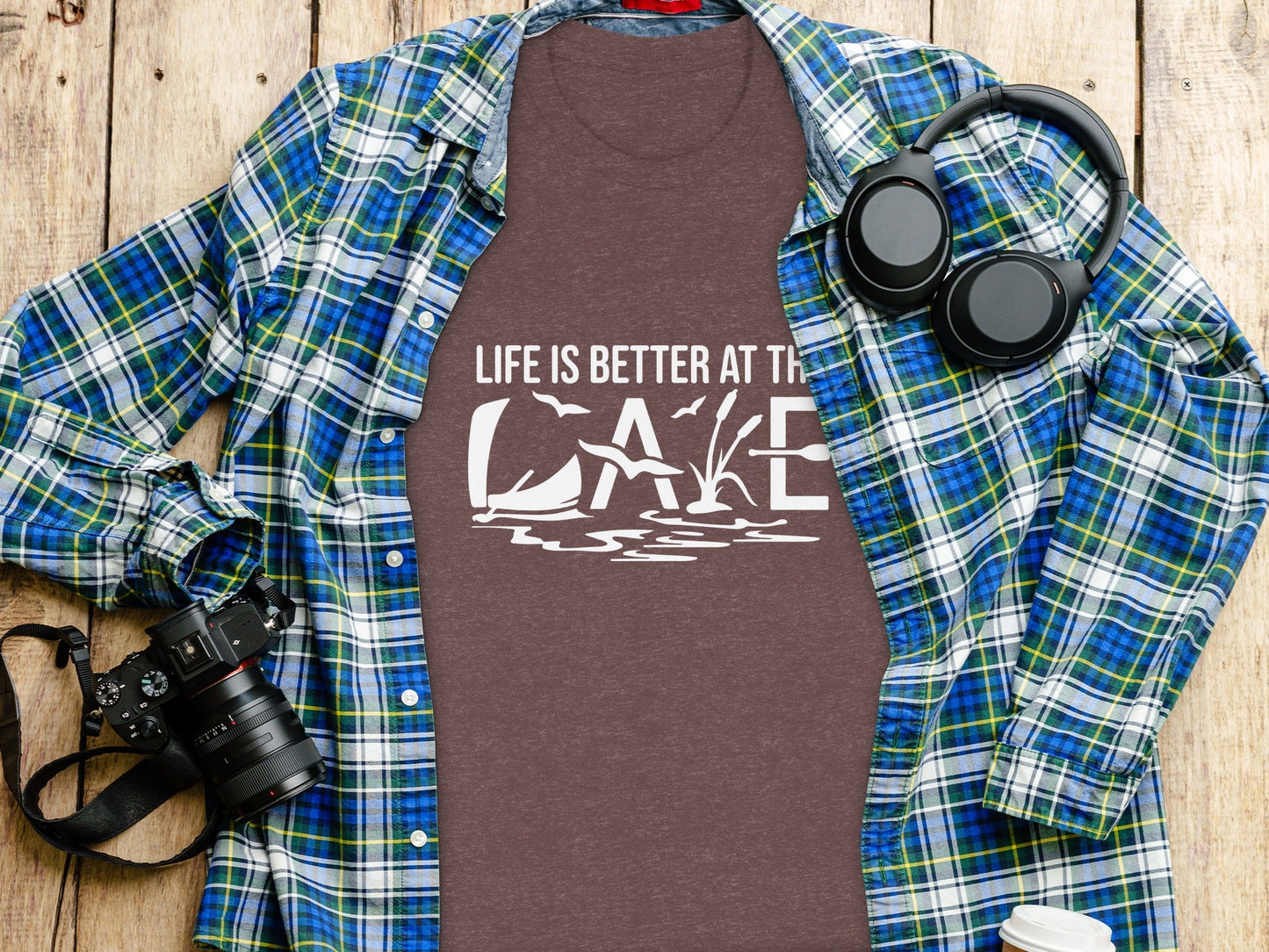 Life Is Better At The Lake Design Graphic Tee T-Shirt