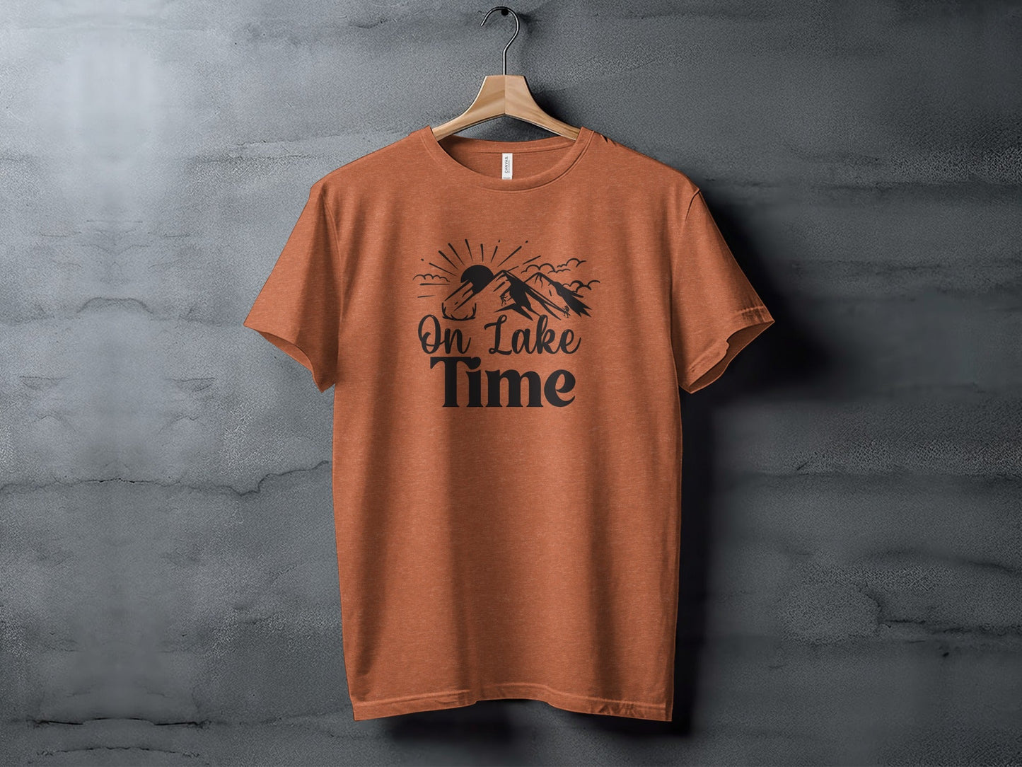 On Lake Time Outdoors Nature Hiking Mountains T-Shirt